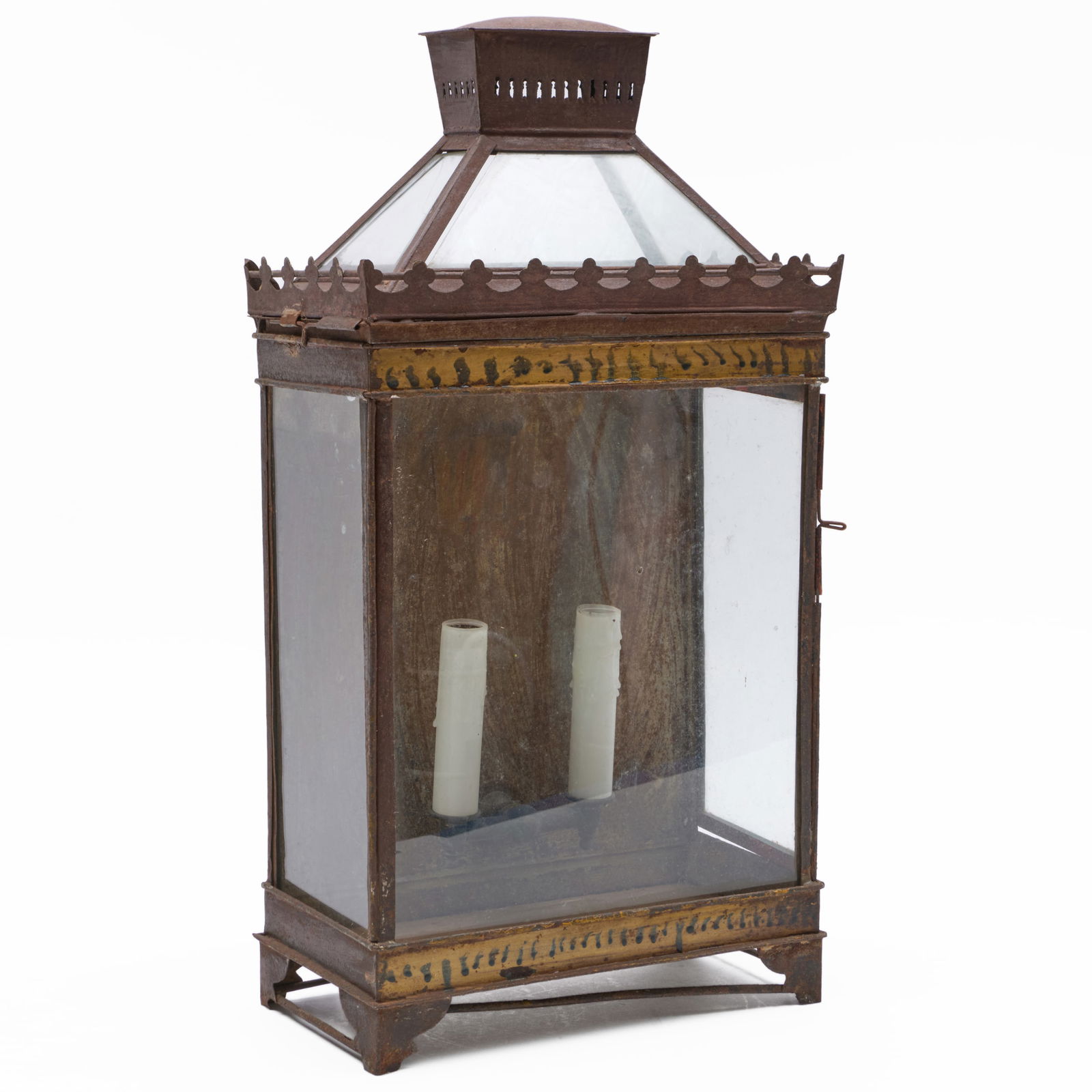 English Painted Tole Two-Light Lantern (1 of 7)