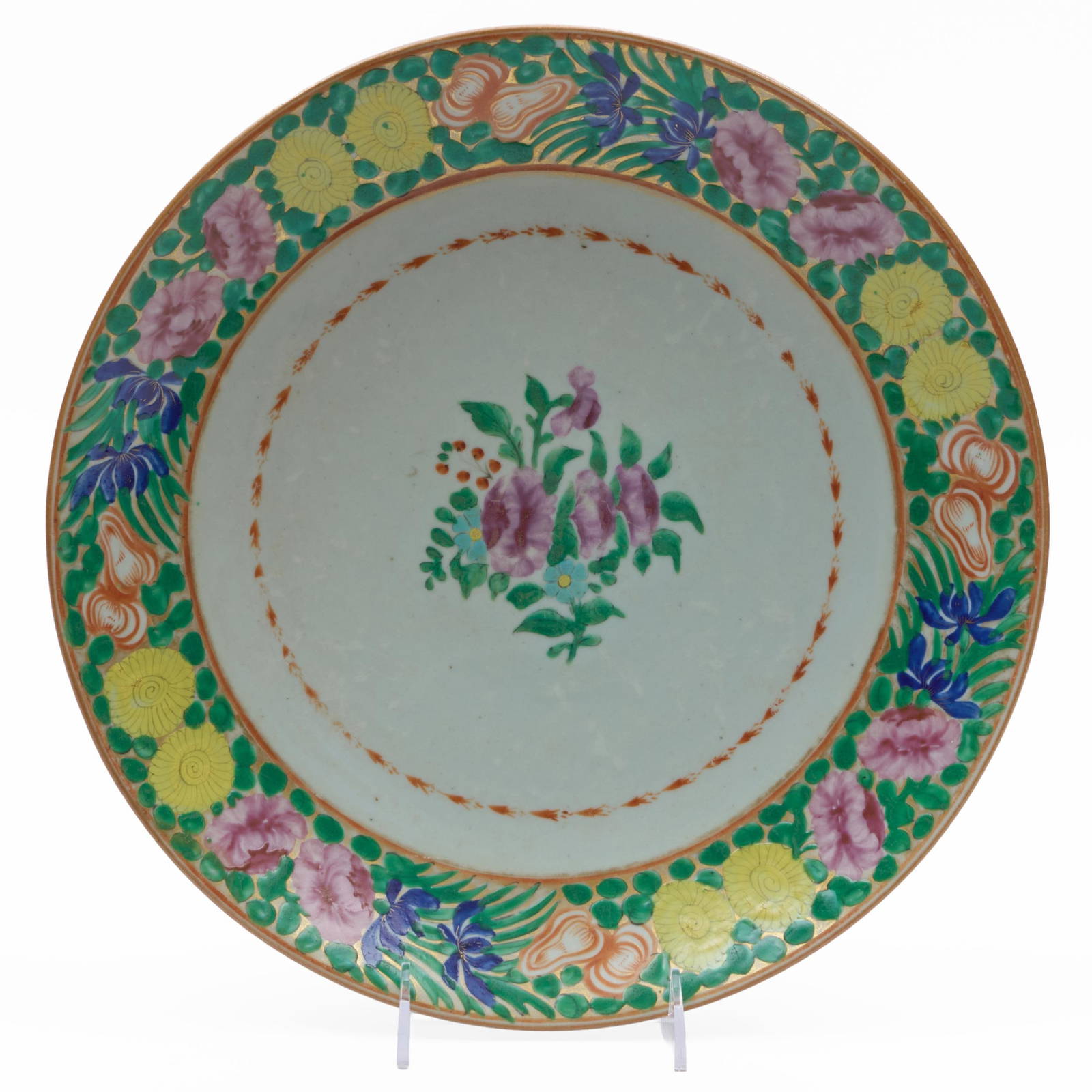 Large Chinese Export Persian Market Porcelain Dish