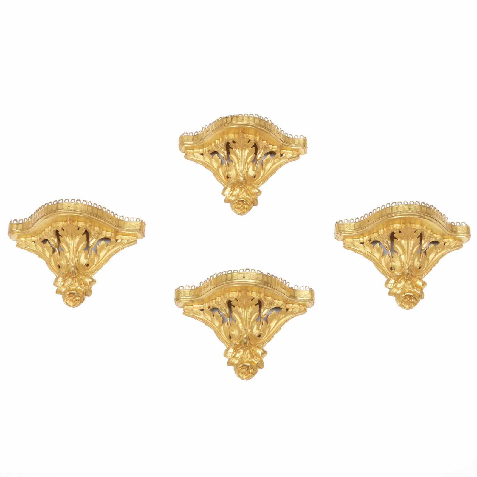 Set of Four French Giltwood and Gilt-Metal Brackets (1 of 5)