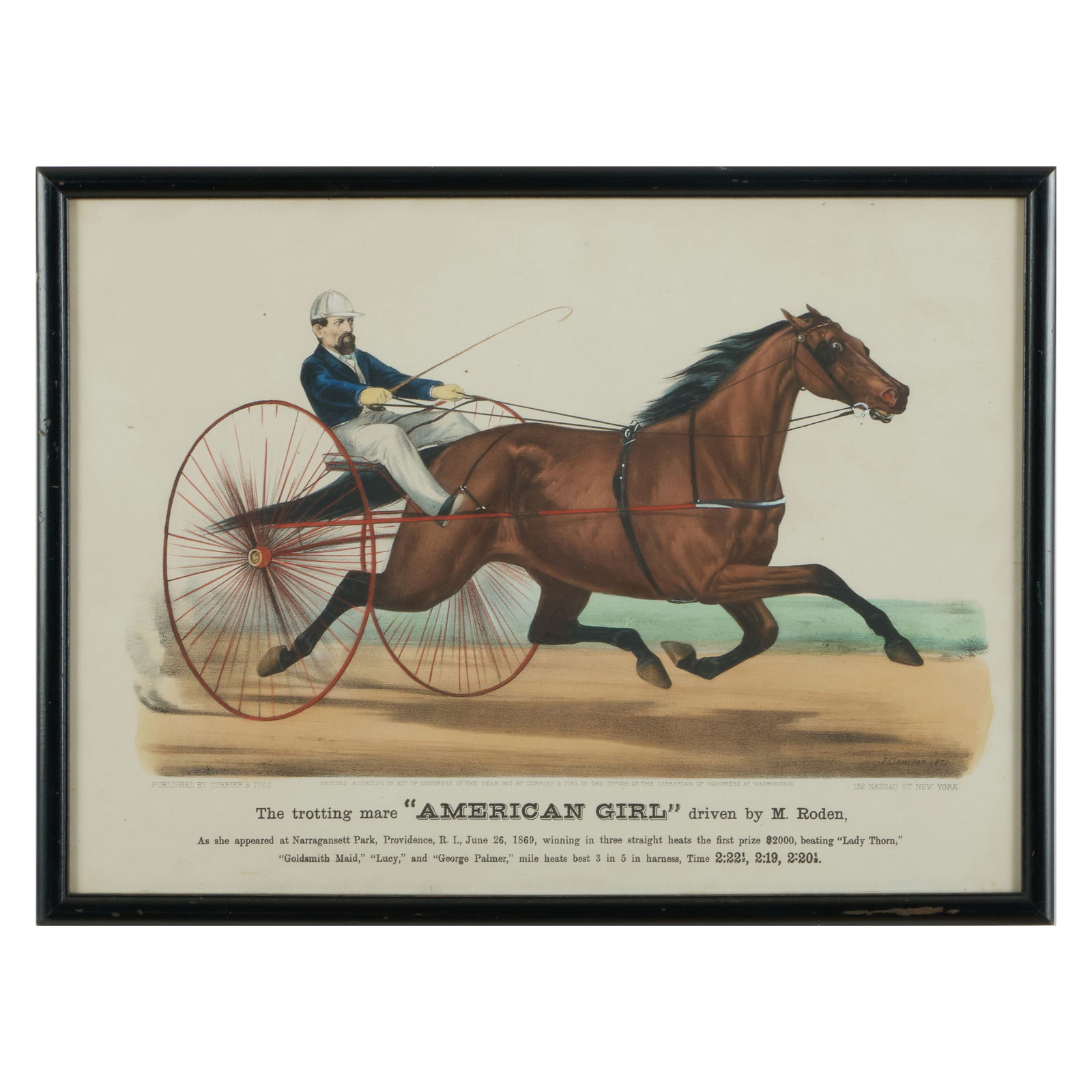 Currier & Ives, Publishers: American Girl; and Hambletonian Mambrino (1 of 6)