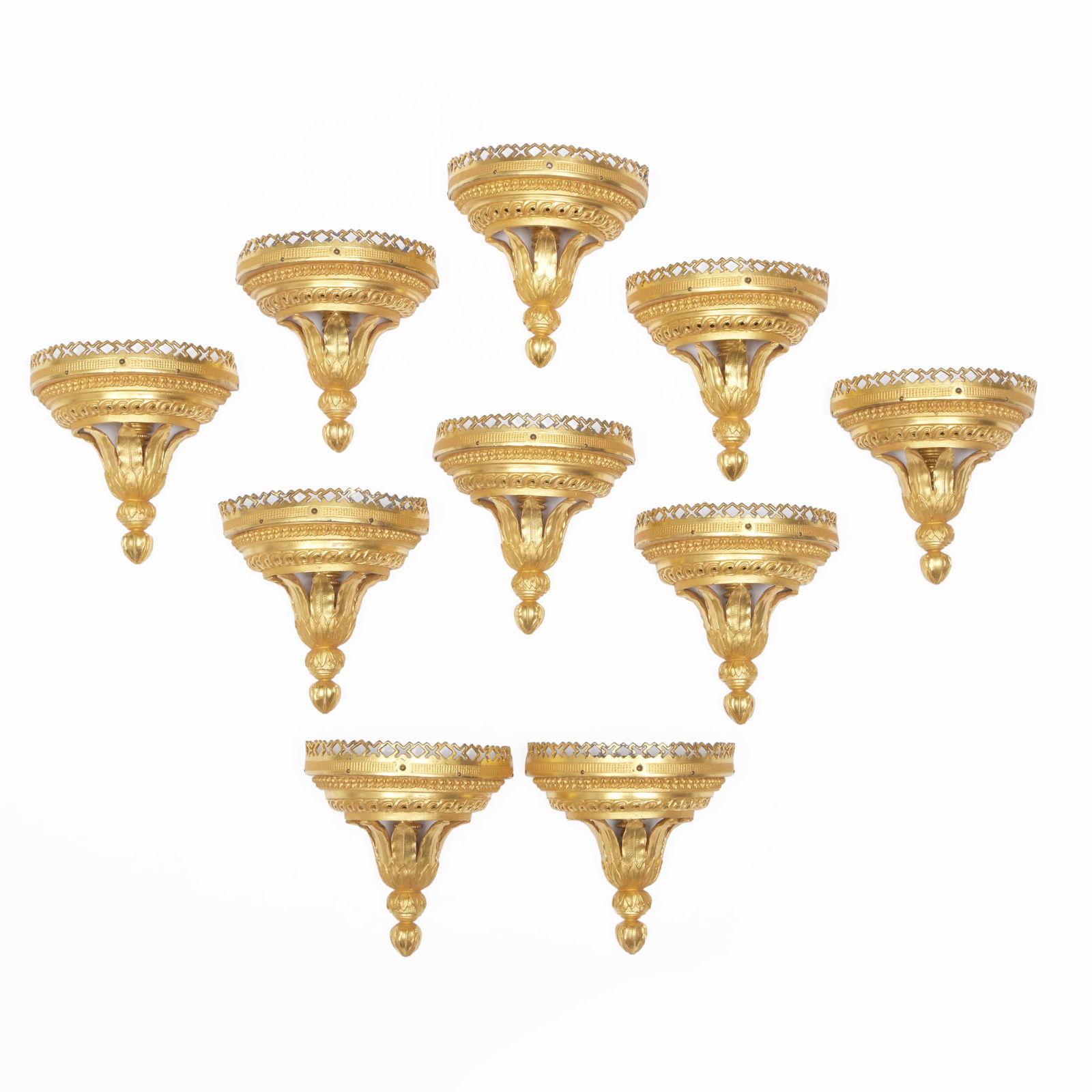 Set of Ten Small French Gilt-Composition and Gilt-Metal Brackets (1 of 5)