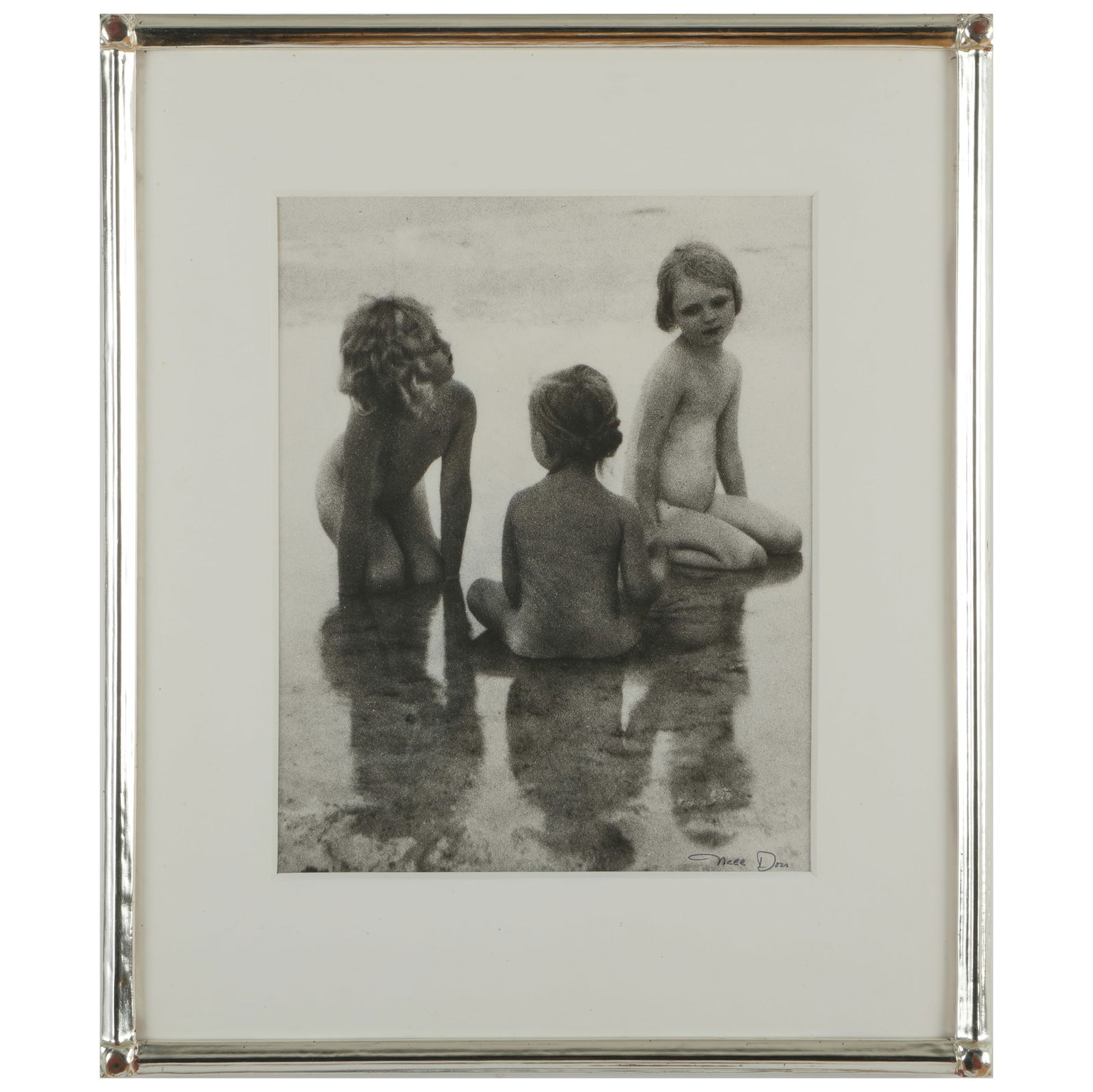 Nell Dorr (1895-1988): Untitled (Three Children): Nell Dorr (1895-1988): Untitled (Three Children) Gelatin silver print, c. 1950, date of printing unknown, signed. 14 x 10 7/8 in. (sheet), 20 3/4 x 17 1/2 in. (frame). Marcus Pfeifer Gallery, NY.