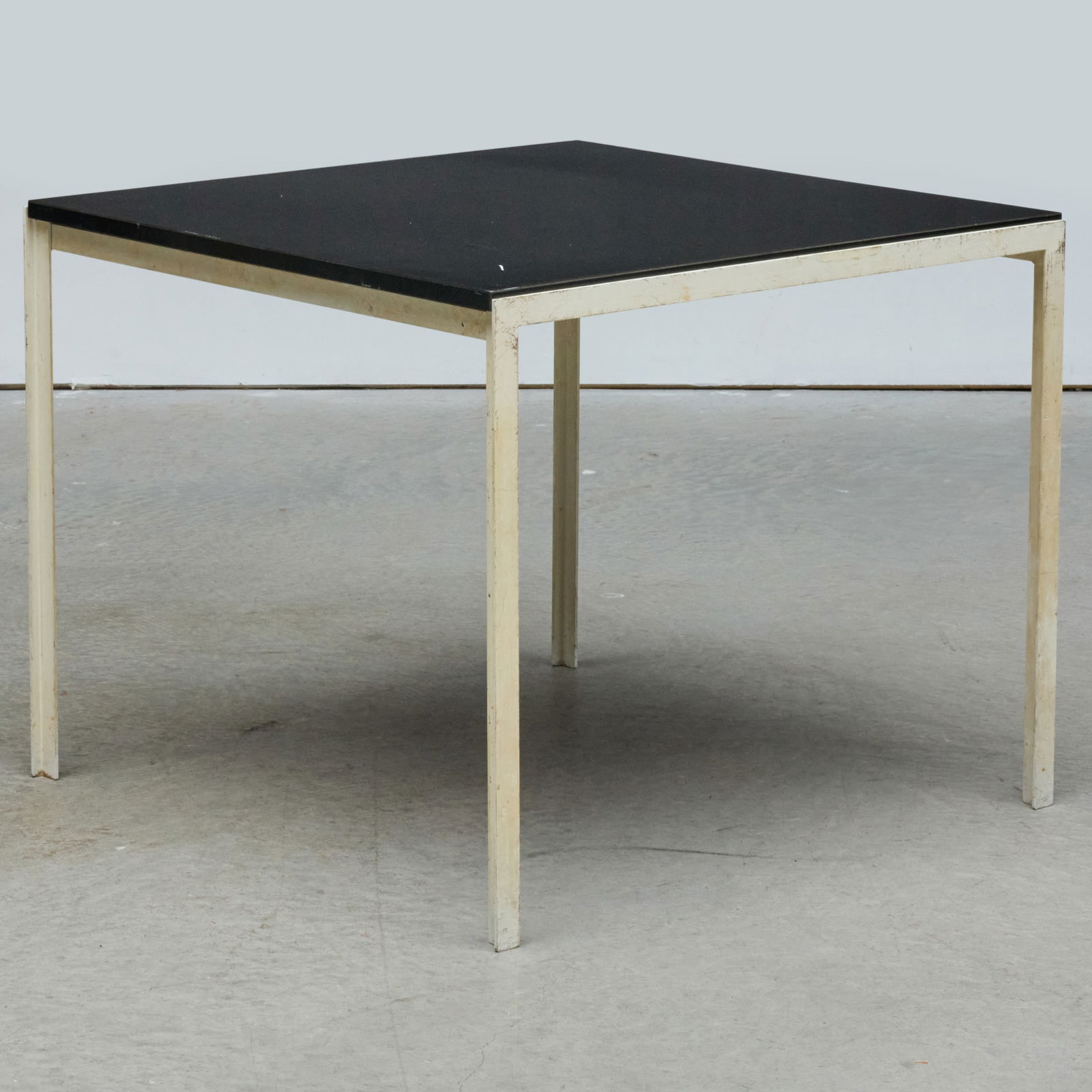 Painted Metal and Lacquer Worktable for Knoll: Painted Metal and Lacquer Worktable for Knoll 28 x 34 x 34 in. The Collection of Joel Shapiro.