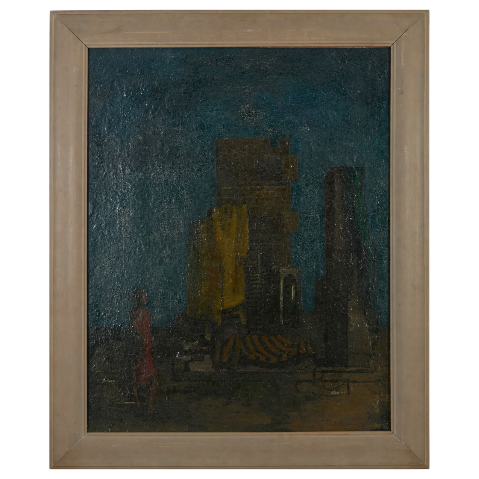 Eugene Berman (1899-1972): Nocturne: Eugene Berman (1899-1972): Nocturne Oil on canvas, 1929, signed 'E. Berman' and dated lower right, with labels from Julien Levy Gallery, NY, The Museum of Modern Art, NY and the Wadsworth Atheneum Mus