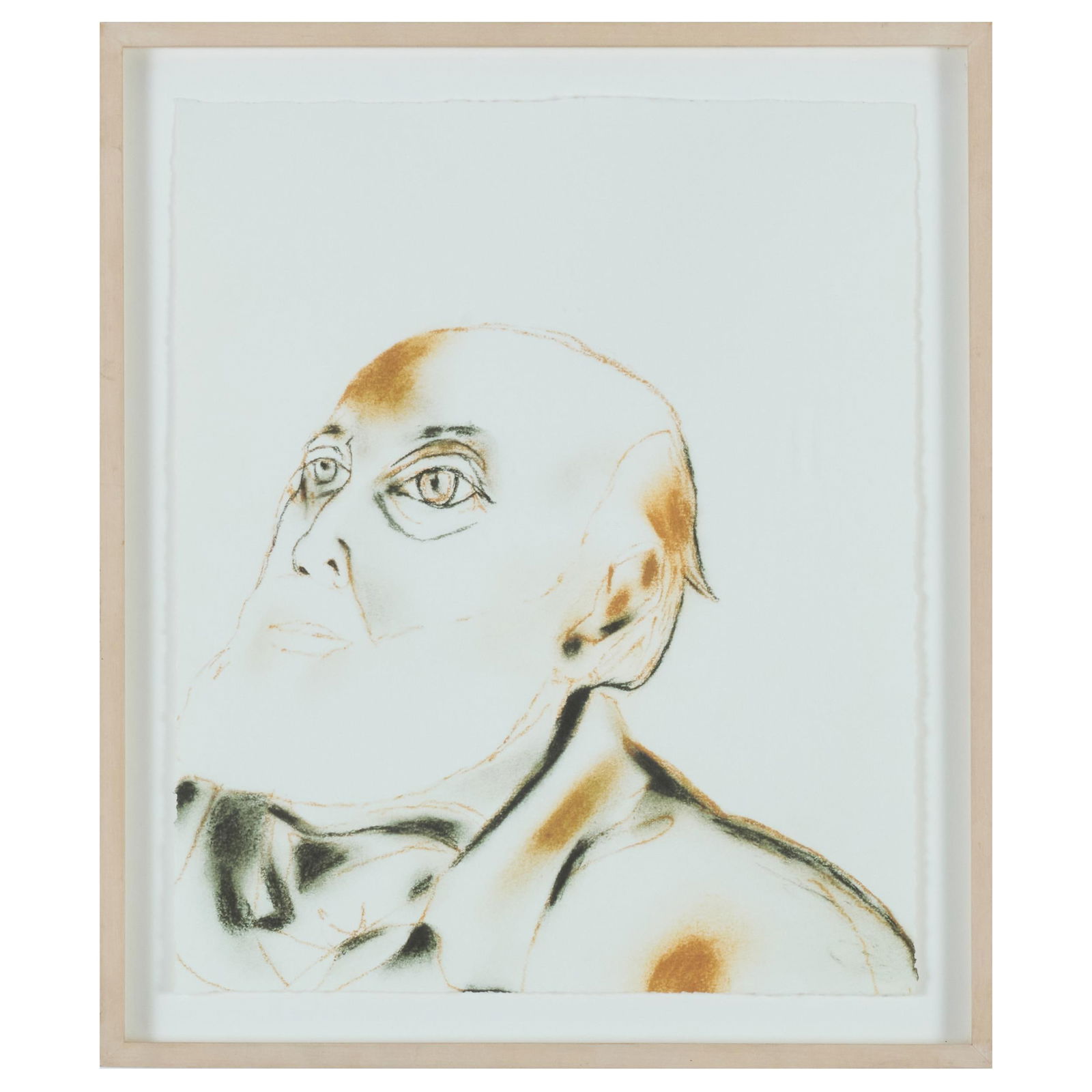 Francesco Clemente (b. 1952): Portrait of Henry Geldzahler, from the Geldzahler Portfolio: Francesco Clemente (b. 1952): Portrait of Henry Geldzahler, from the Geldzahler Portfolio Inkjet print, 1998, unsigned, apart from the signed and numbered edition of 75. 12 1/2 x 10 1/4 in. (sheet), 1
