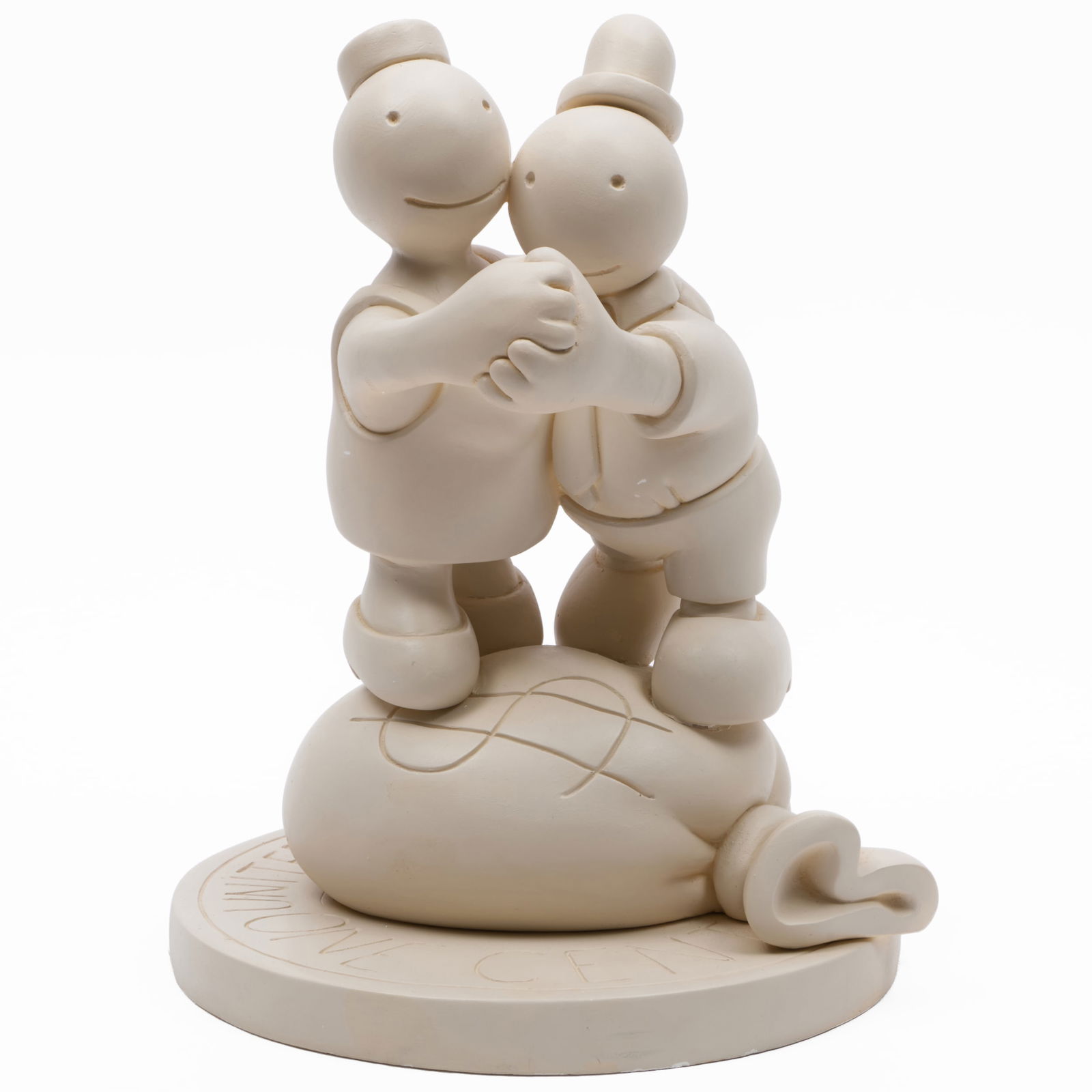Tom Otterness (b. 1952): Free Money: Tom Otterness (b. 1952): Free Money Plaster, 1999, 'Tom Otterness' and dated at bottom, with the artist's incised copyright and date at bottom and on the back of a foot, unnumbered as issued. 13 x 10