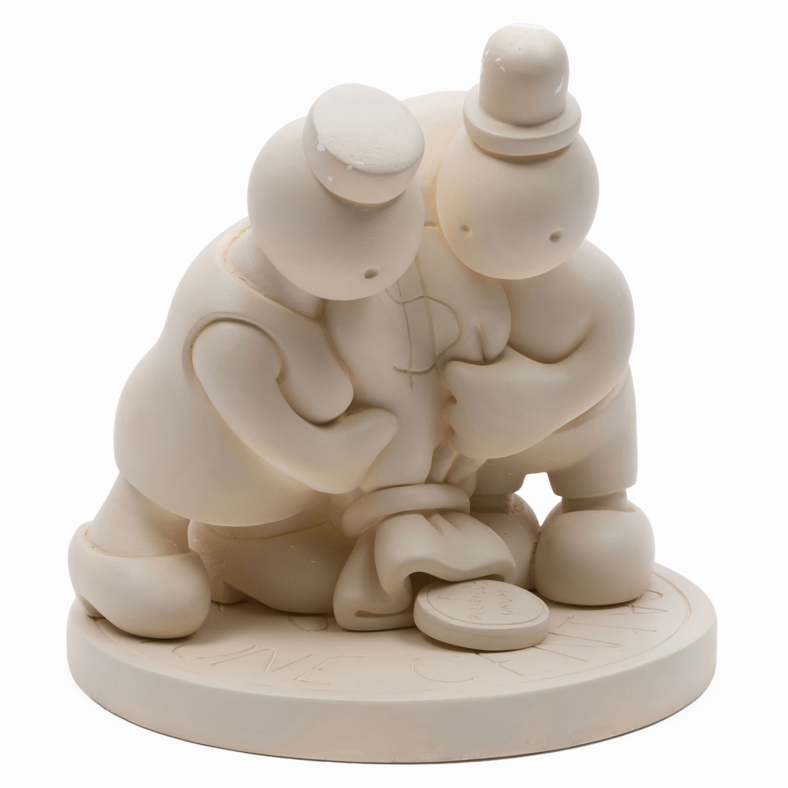 Tom Otterness (b. 1952): Last Penny: Tom Otterness (b. 1952): Last Penny Plaster, 1999, signed 'Tom Otterness' and dated in ink at bottom, with the artist's incised copyright and date at bottom and on the back of one foot, unnumbered as