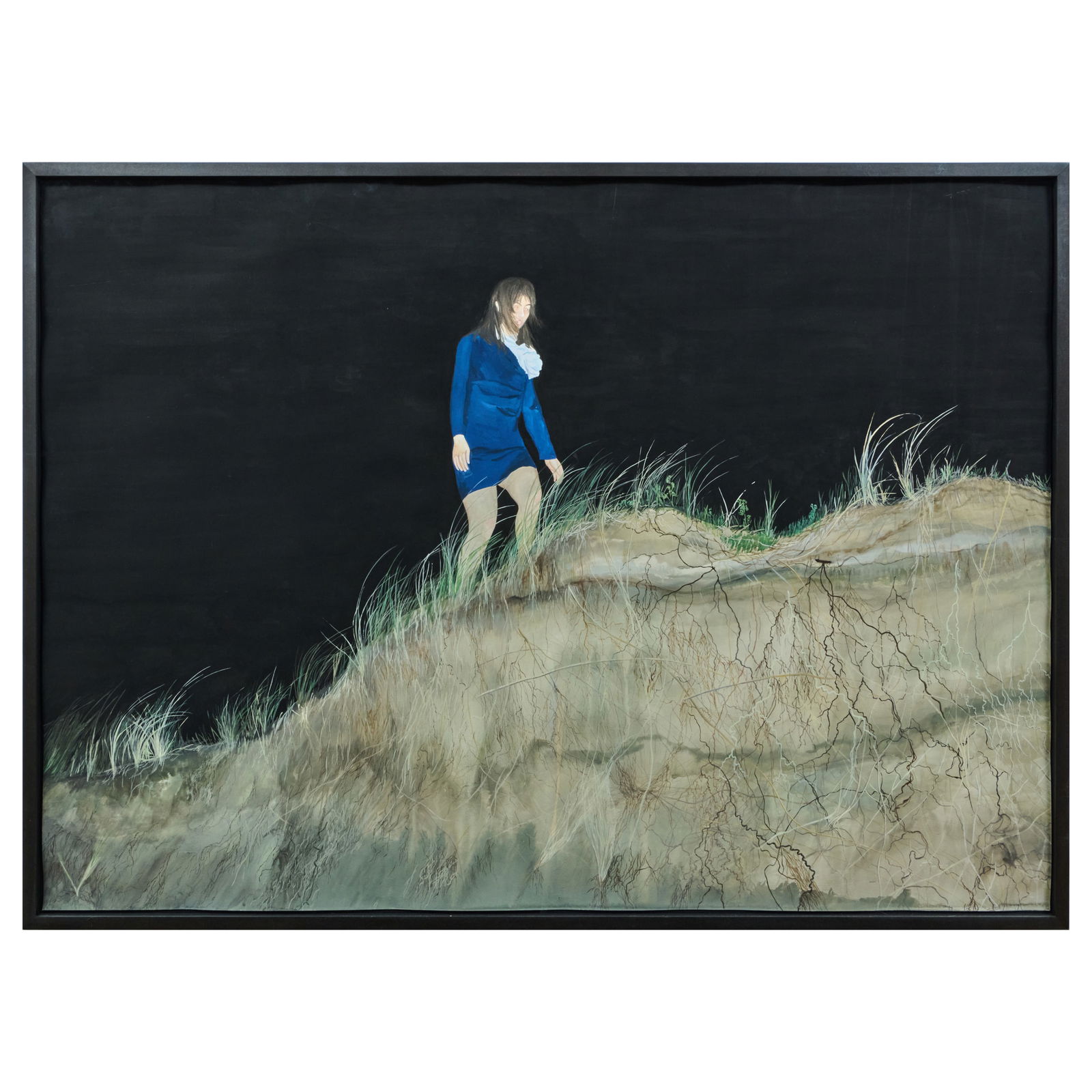 Delphine Courtilot (b. 1972): The Dune: Delphine Courtilot (b. 1972): The Dune Gouache on paper, 2007, unsigned, with label from Tilton Gallery, New York. 39 1/4 x 55 in. (sheet), 49 1/4 x 56 3/4 in. (frame).