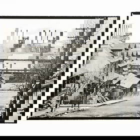 Walker Evans (1903-1975): Bethlehem Houses and Steel Mill, Pennsylvania: Walker Evans (1903-1975): Bethlehem Houses and Steel Mill, Pennsylvania Gelatin silver print, 1935, printed c. 1970 by James Dow, unsigned, variously inscribed in another hand on the reverse. 7 7/8 x