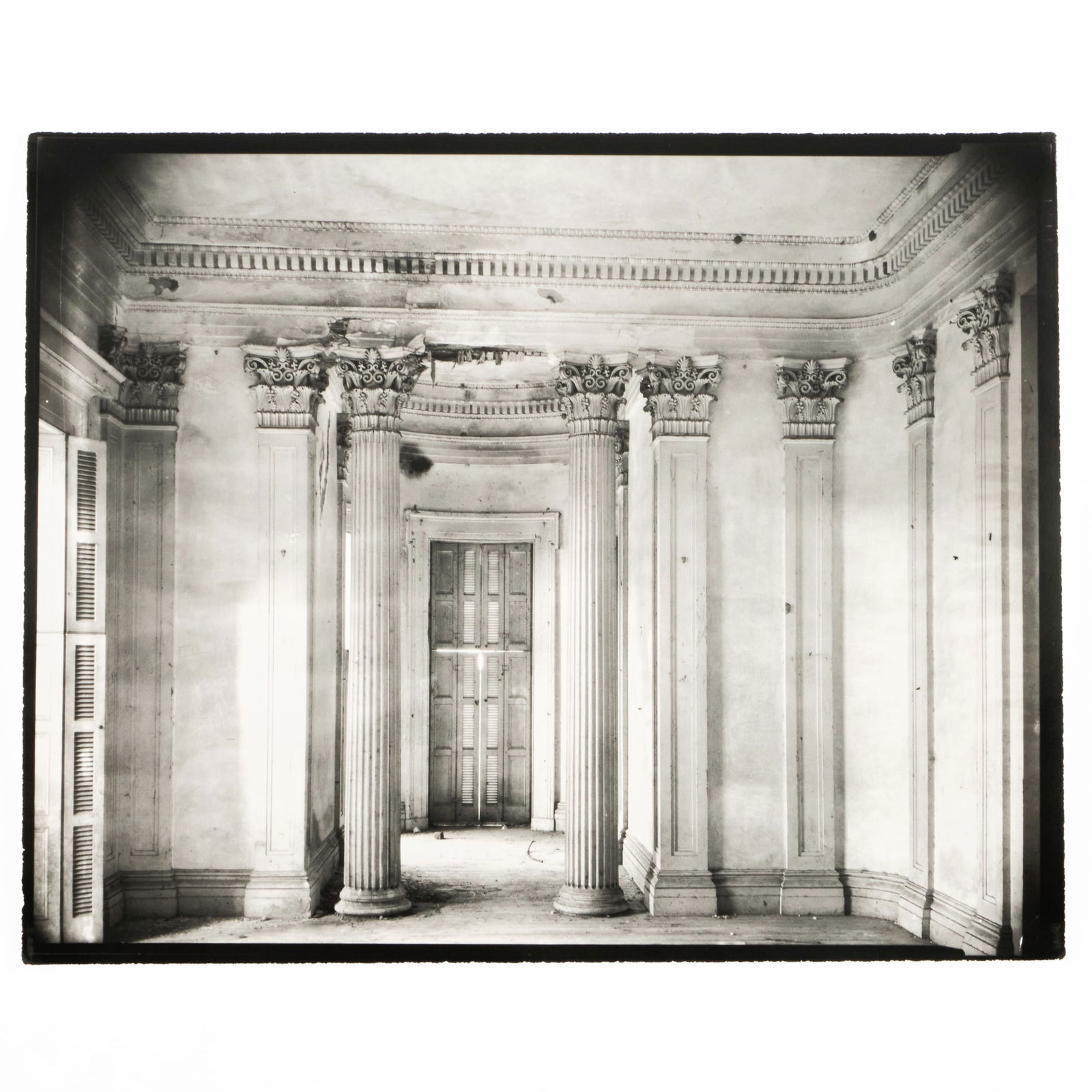 Walker Evans (1903-1975): Breakfast Room at Belle Grove Plantatation, White Chapel, Louisiana: Walker Evans (1903-1975): Breakfast Room at Belle Grove Plantatation, White Chapel, Louisiana Gelatin silver print, 1935, printed c. 1970 by James Dow, unsigned, variously inscribed in another hand on
