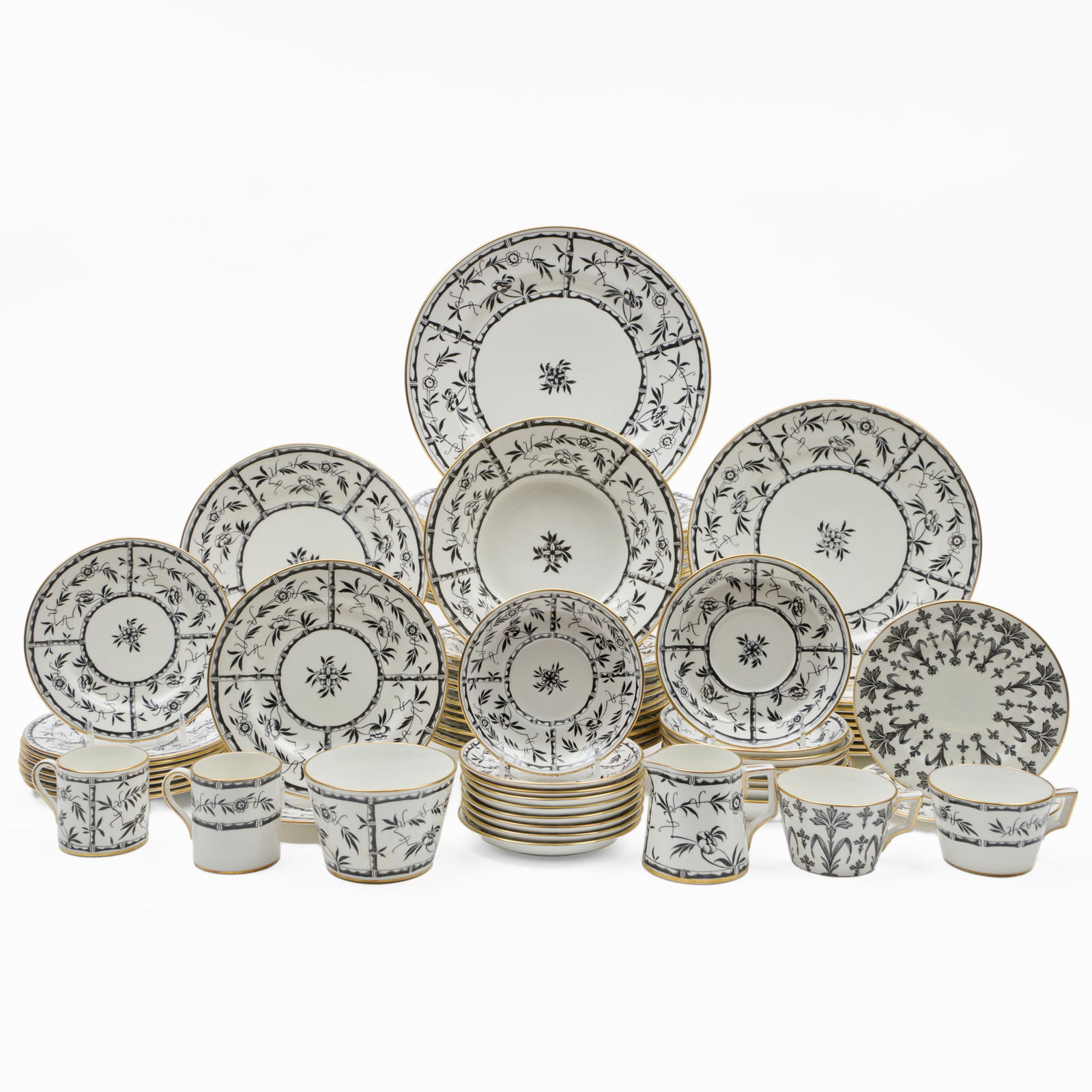 Hammersley Porcelain 'Bamboo Black' Part Service (1 of 20)