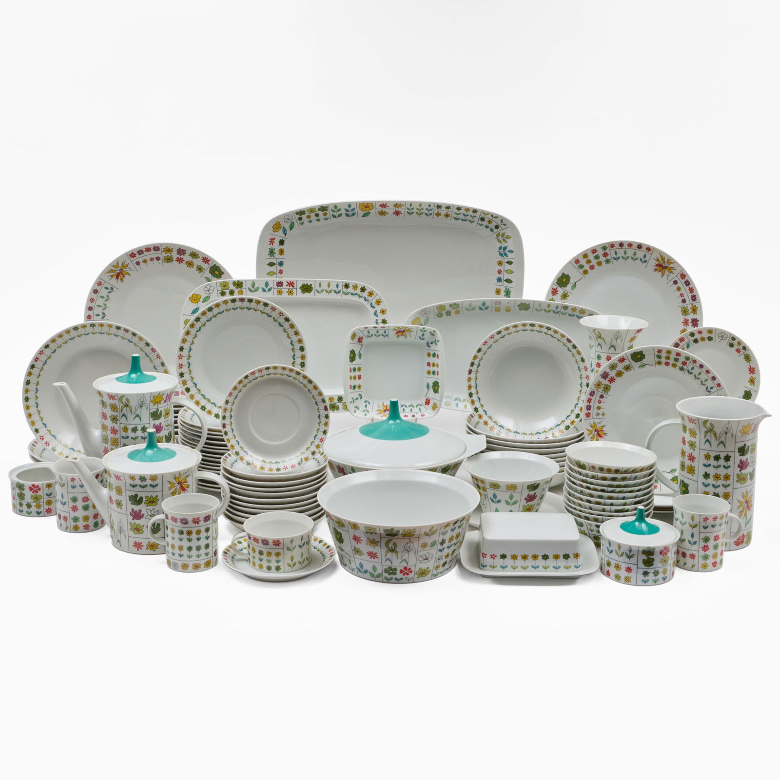 Emilio Pucci for Rosenthal Porcelain Part Dinner Service in the 'Piemonte' Pattern (1 of 20)