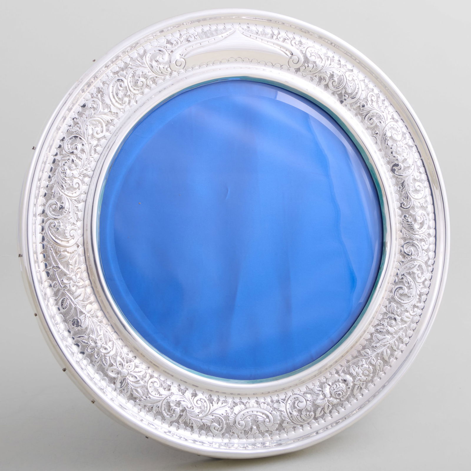 Large Victorian Silver Circular Frame (1 of 6)
