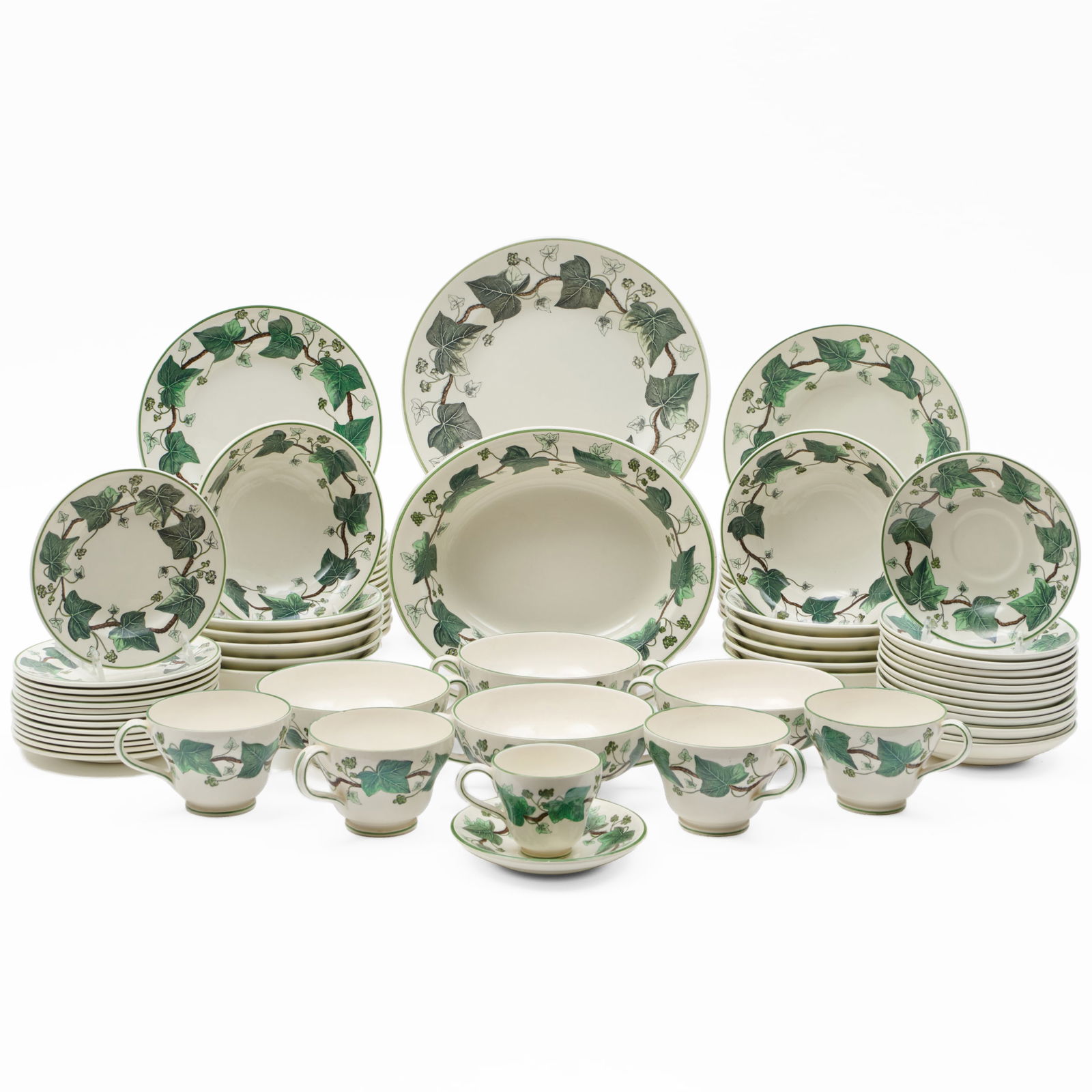 Wedgwood Creamware Dinner Service in the 'Napoleon Ivy' Pattern (1 of 14)