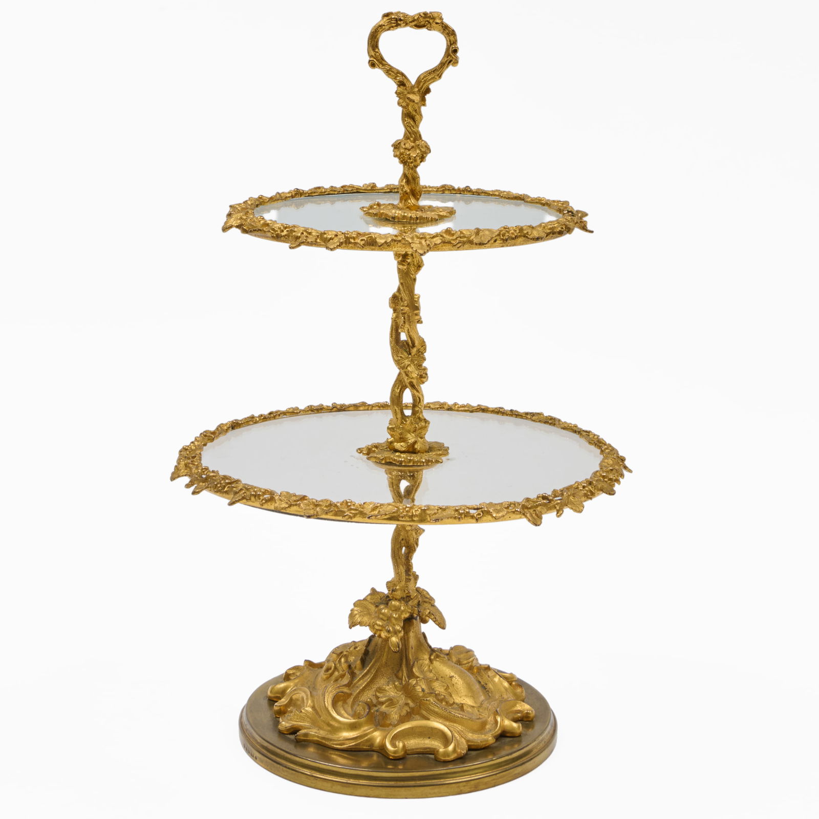 Elkington & Co. Gilt-Bronze Two-Tiered Dessert Stand (1 of 11)
