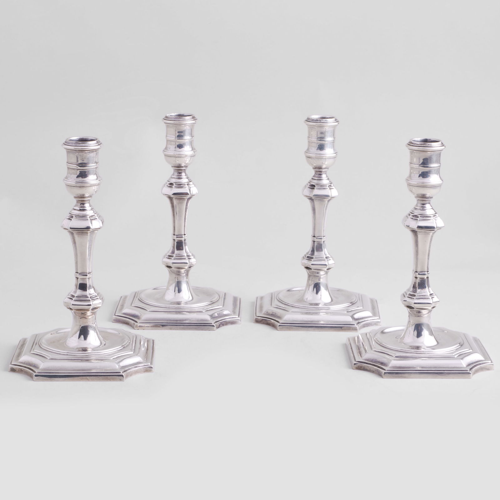 Set of Four Elizabeth II Silver Candlesticks (1 of 5)