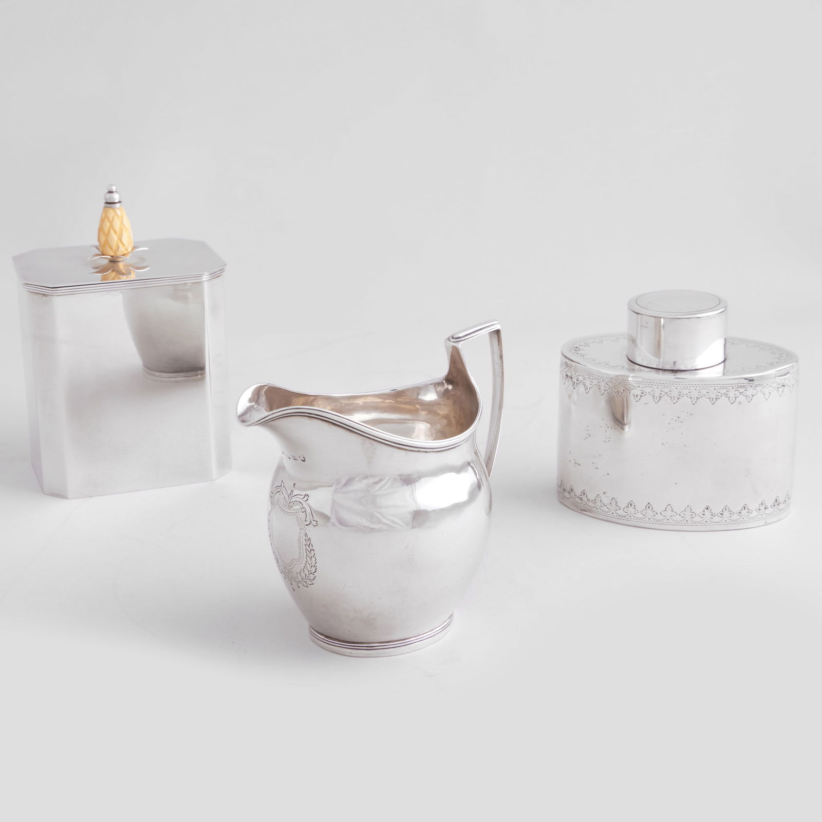 Group of Three Silver Tea Wares (1 of 17)