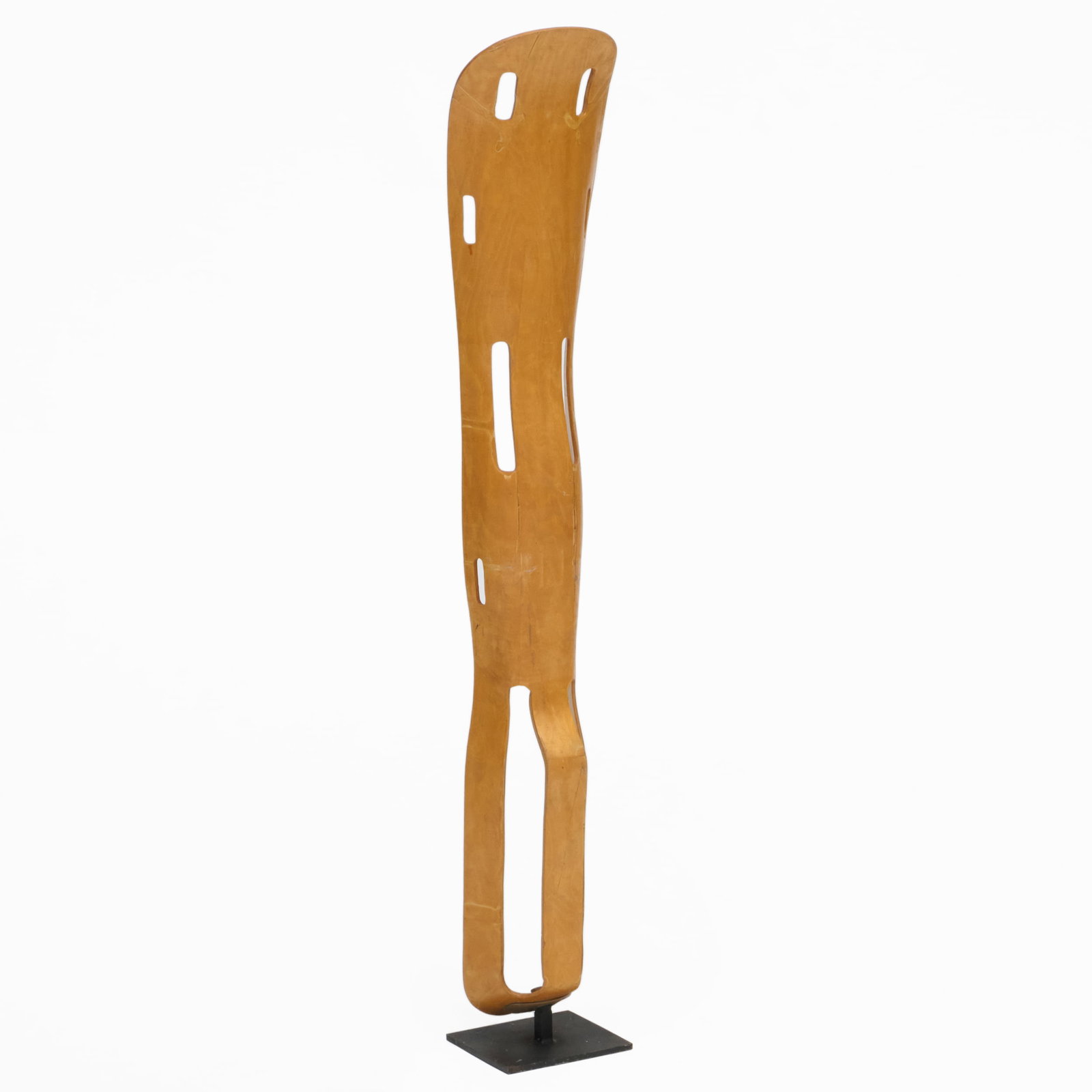 Eames Plywood Splint on Stand: Eames Plywood Splint on Stand 43 1/2 x 8 x 5 1/2 in.