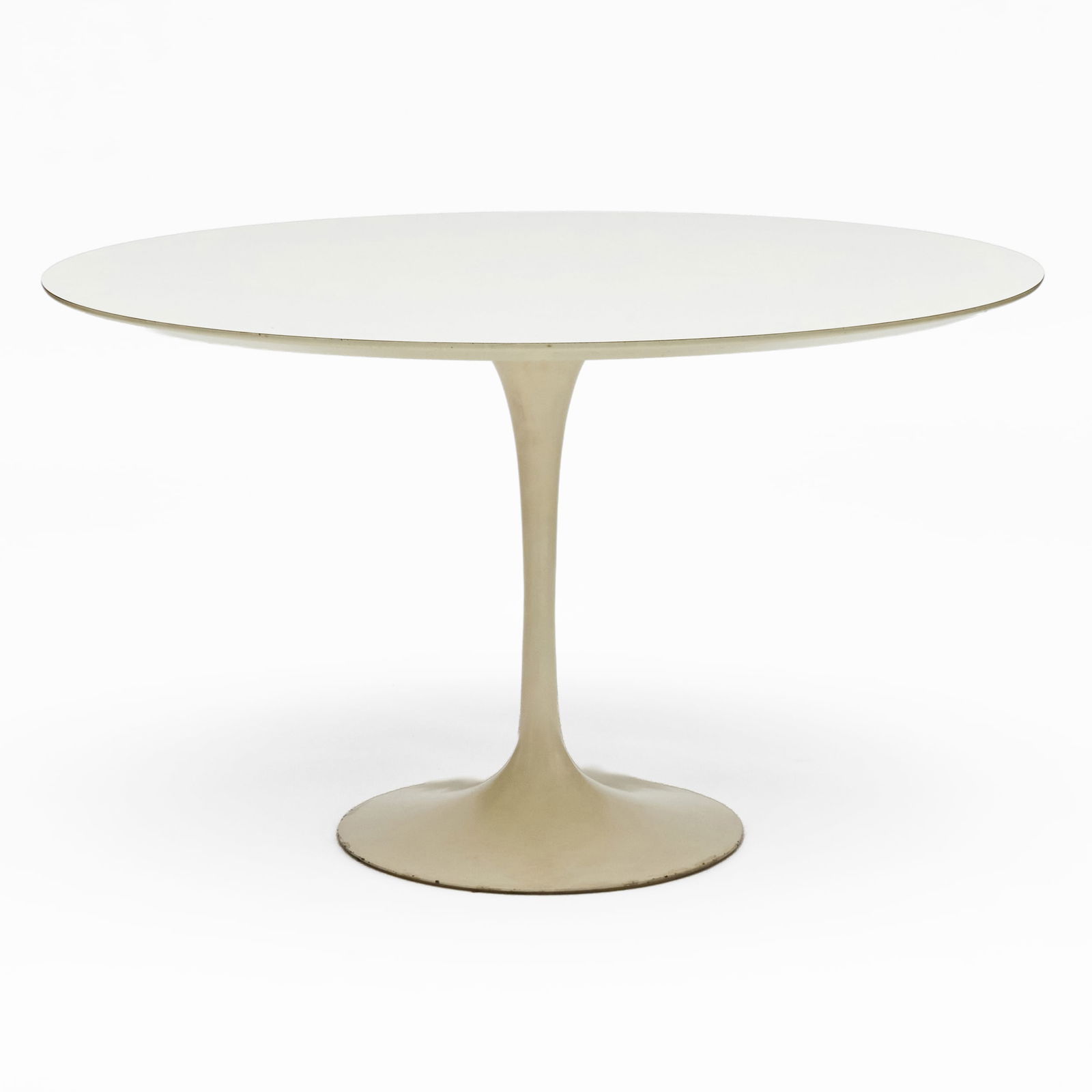 Eero Saarinen for Knoll White Laminate and Metal 'Tulip' Table (1 of 7)