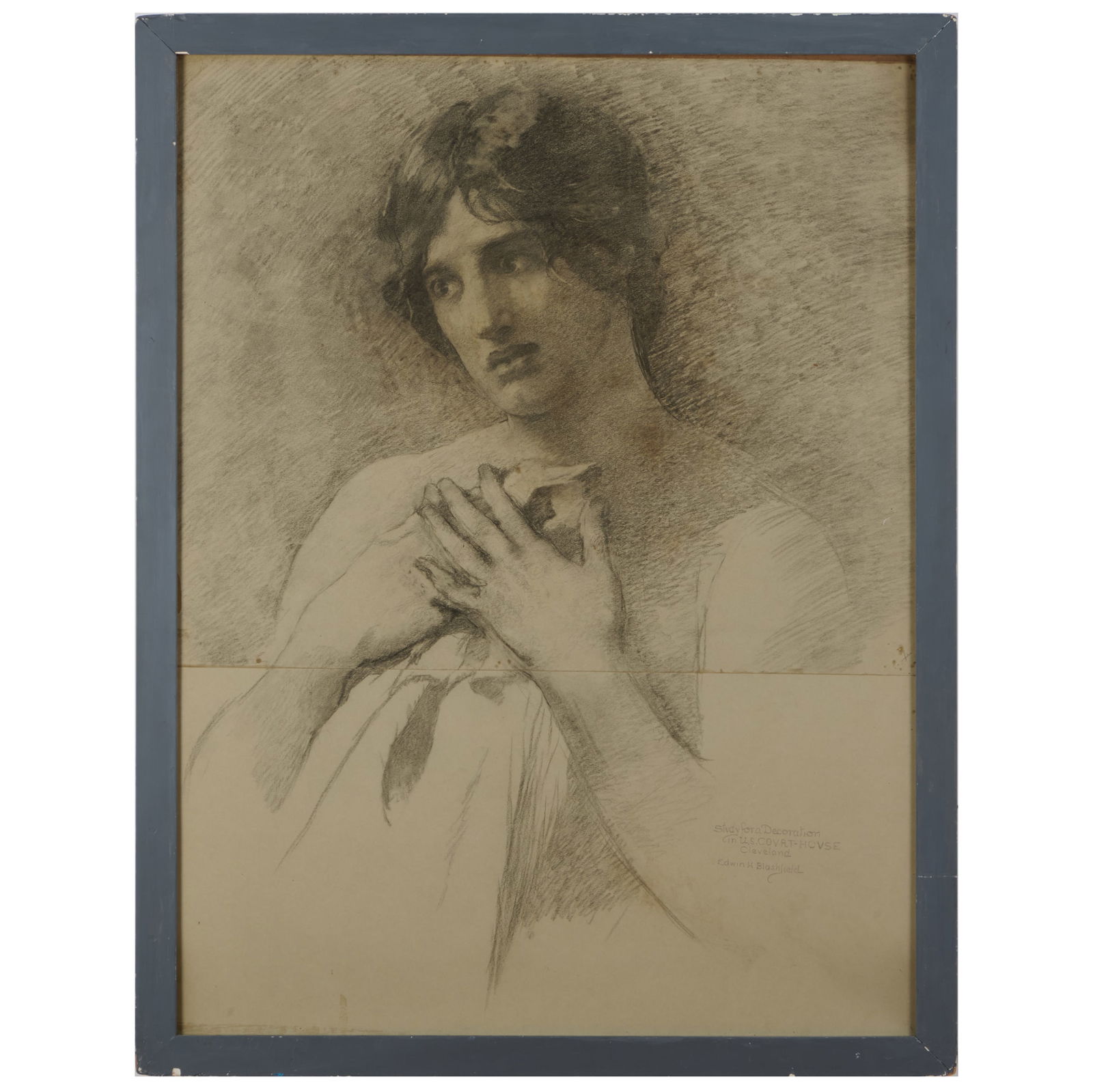 Edwin H. Blashfield (1848-1936): Study for a Decoration in the US Court-House, Cleveland (1 of 2)