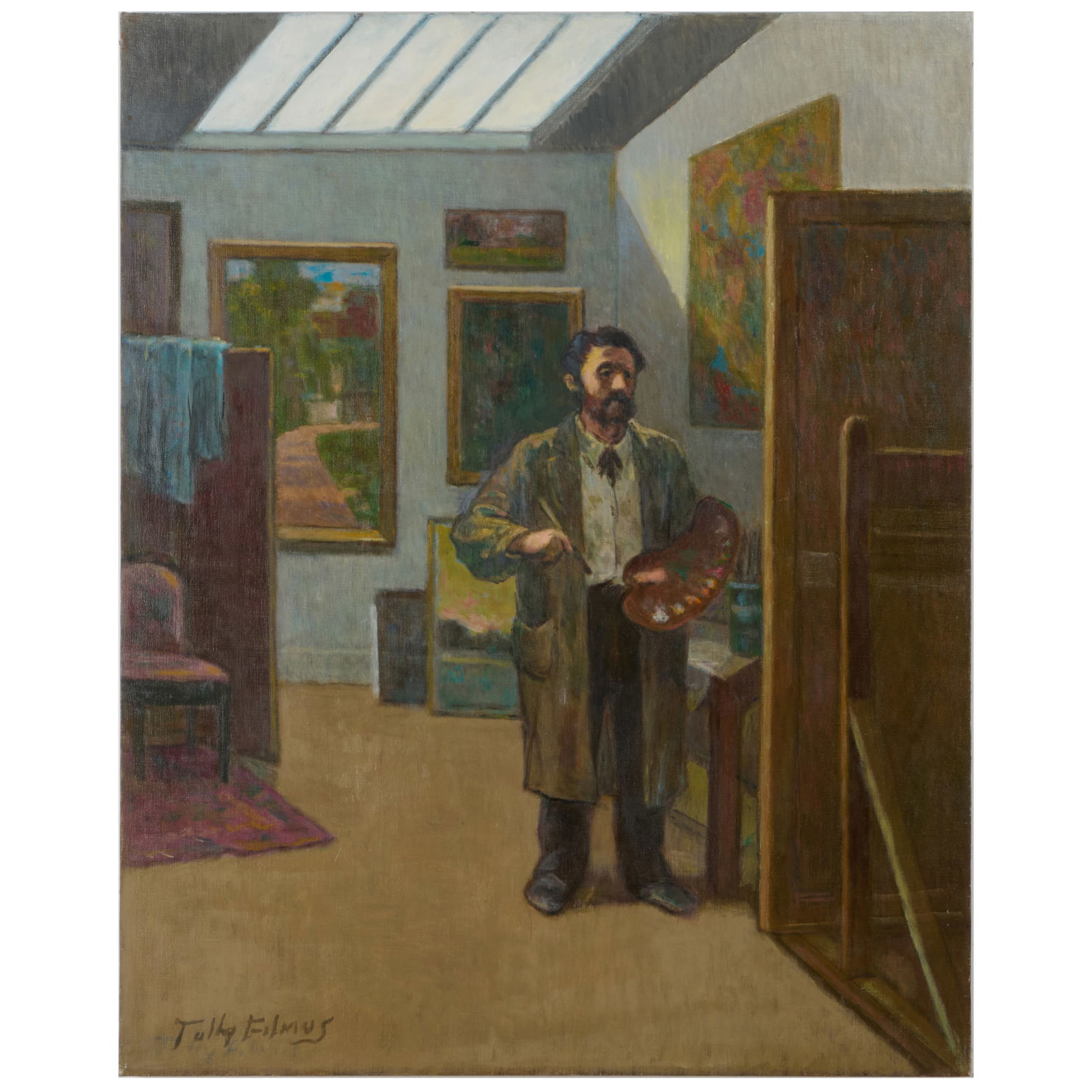 Tully Filmus (1903-1998): The Artist's Studio: Tully Filmus (1903-1998): The Artist's Studio Oil on canvas, signed 'Tully Filmus' lower left. 30 x 24 in., unframed. The estate of the artist.