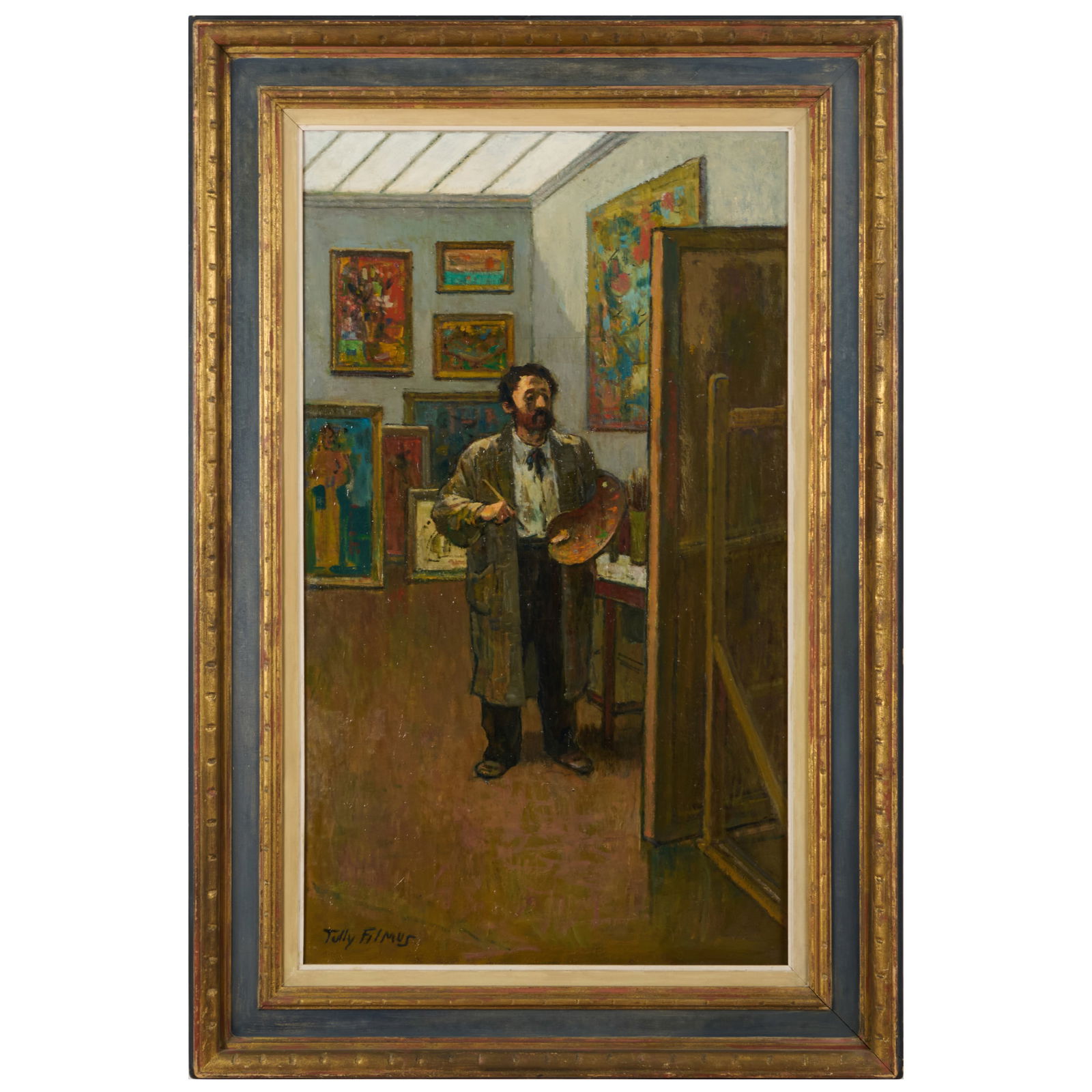 Tully Filmus (1903-1998): In the Studio II: Tully Filmus (1903-1998): In the Studio II Oil on canvas, signed 'Tully Filmus' lower left. 34 x 20 in., 42 1/2 x 28 1/2 in. (frame). The estate of the artist.