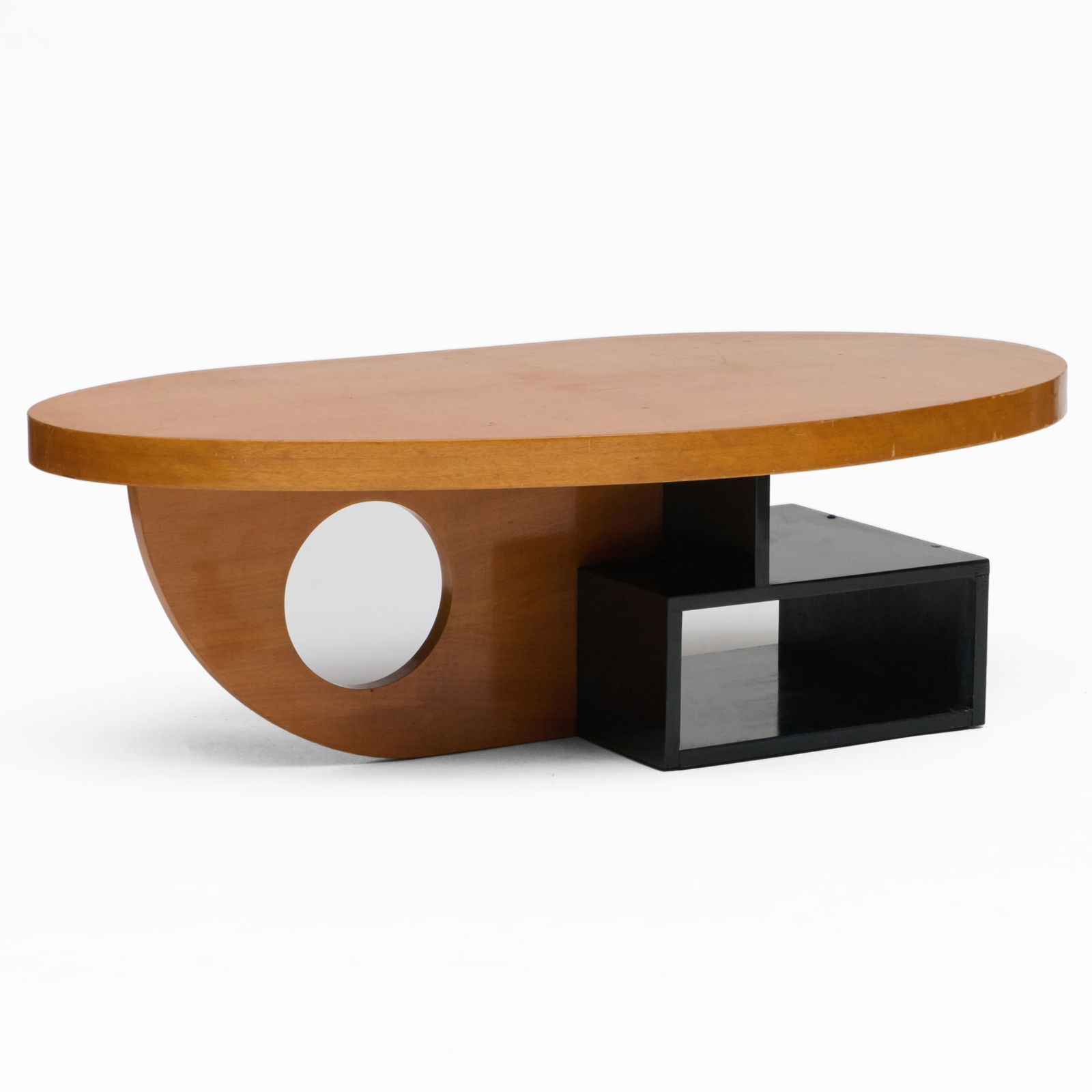 Modern Maple and Black Painted Low Table: Modern Maple and Black Painted Low Table 16 x 4 ft. 2 x 26 1/4 in.