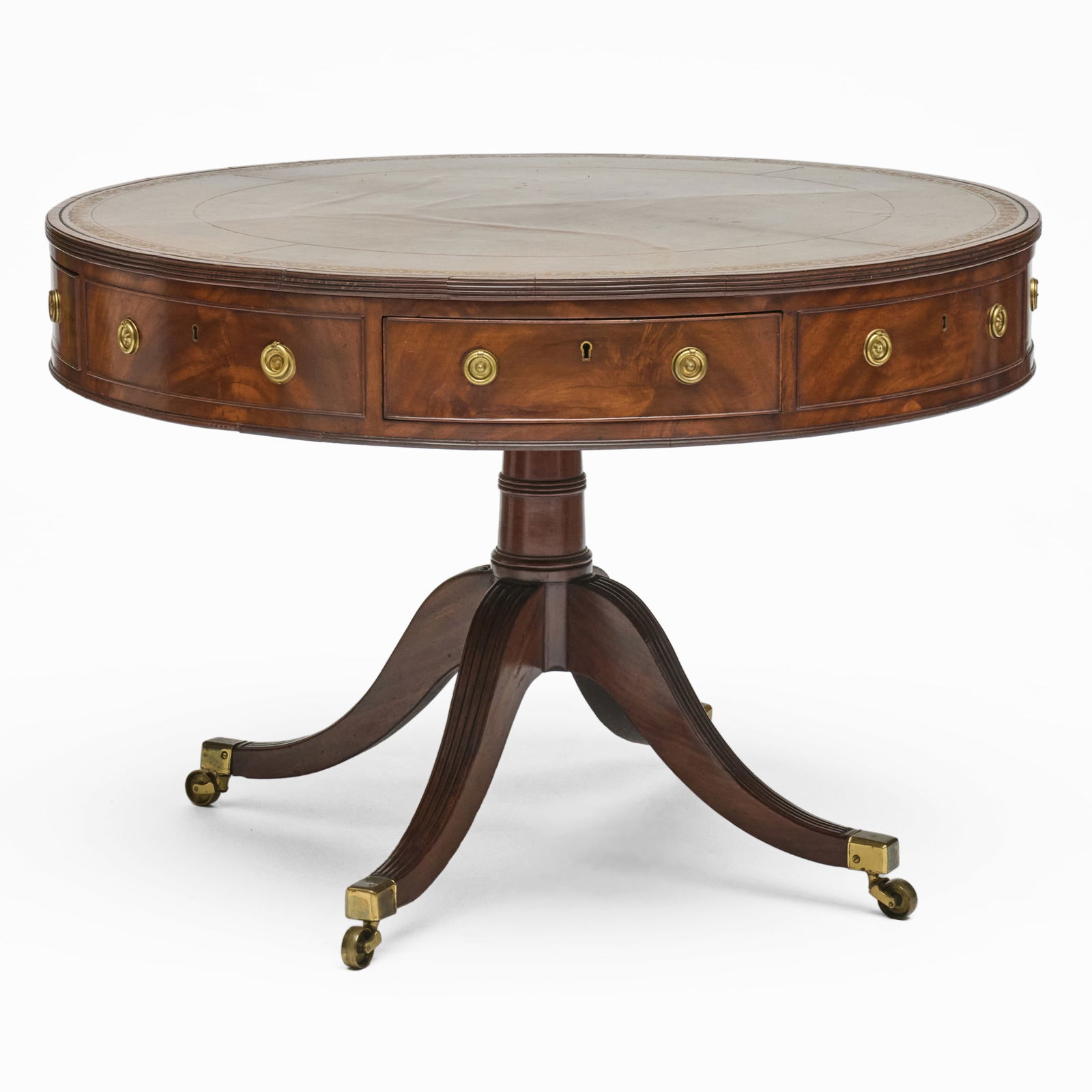 Regency Mahogany Drum Table (1 of 7)