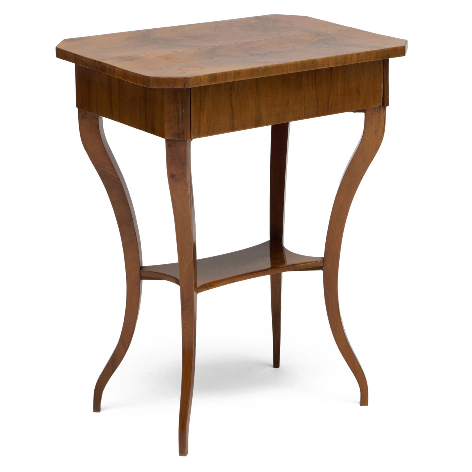 Biedermeier Black Walnut Side Table : Biedermeier Black Walnut Side Table Fitted with one drawer. 31 3/4 x 25 x 18 in.