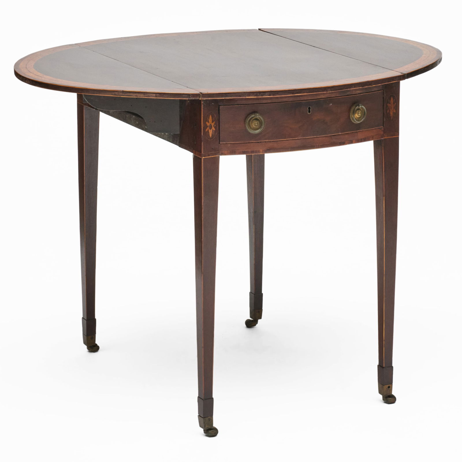 Late George III Inlaid Satinwood and Mahogany Pembroke Table (1 of 8)