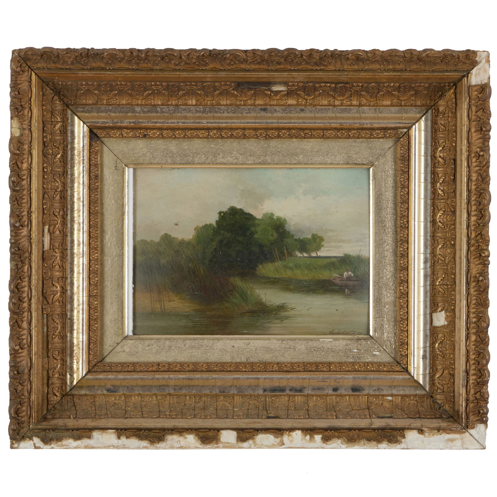 Charles Caleb Ward (1831-1896): Fisherman on a River (1 of 3)