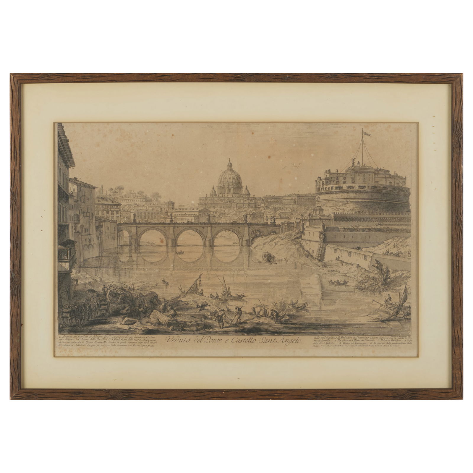 Giovanni Battista Piranesi (1720-1778): Veduta del Ponte e Castello Sant' Angelo, from Veduta di Rom (1 of 1)