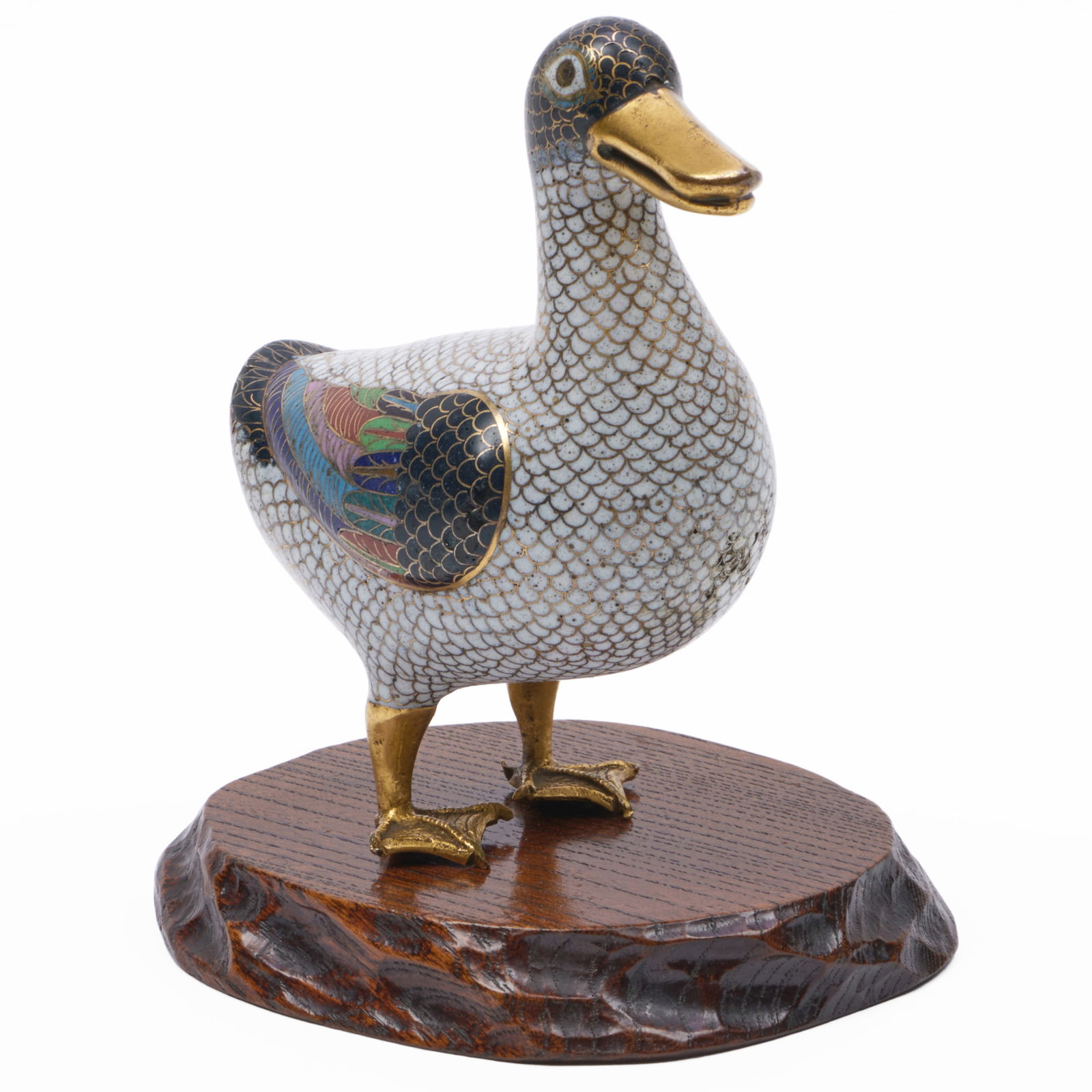 Chinese Cloisonne Enamel Figure of a Duck (1 of 7)