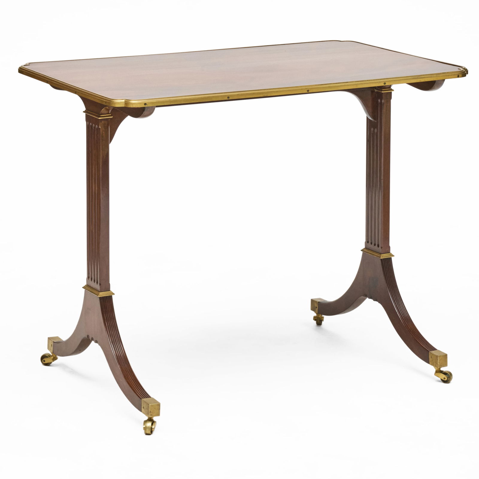 Fine Louis XVI Gilt-Bronze-Mounted Mahogany Writing Table, Stamped E. Avril (1 of 8)