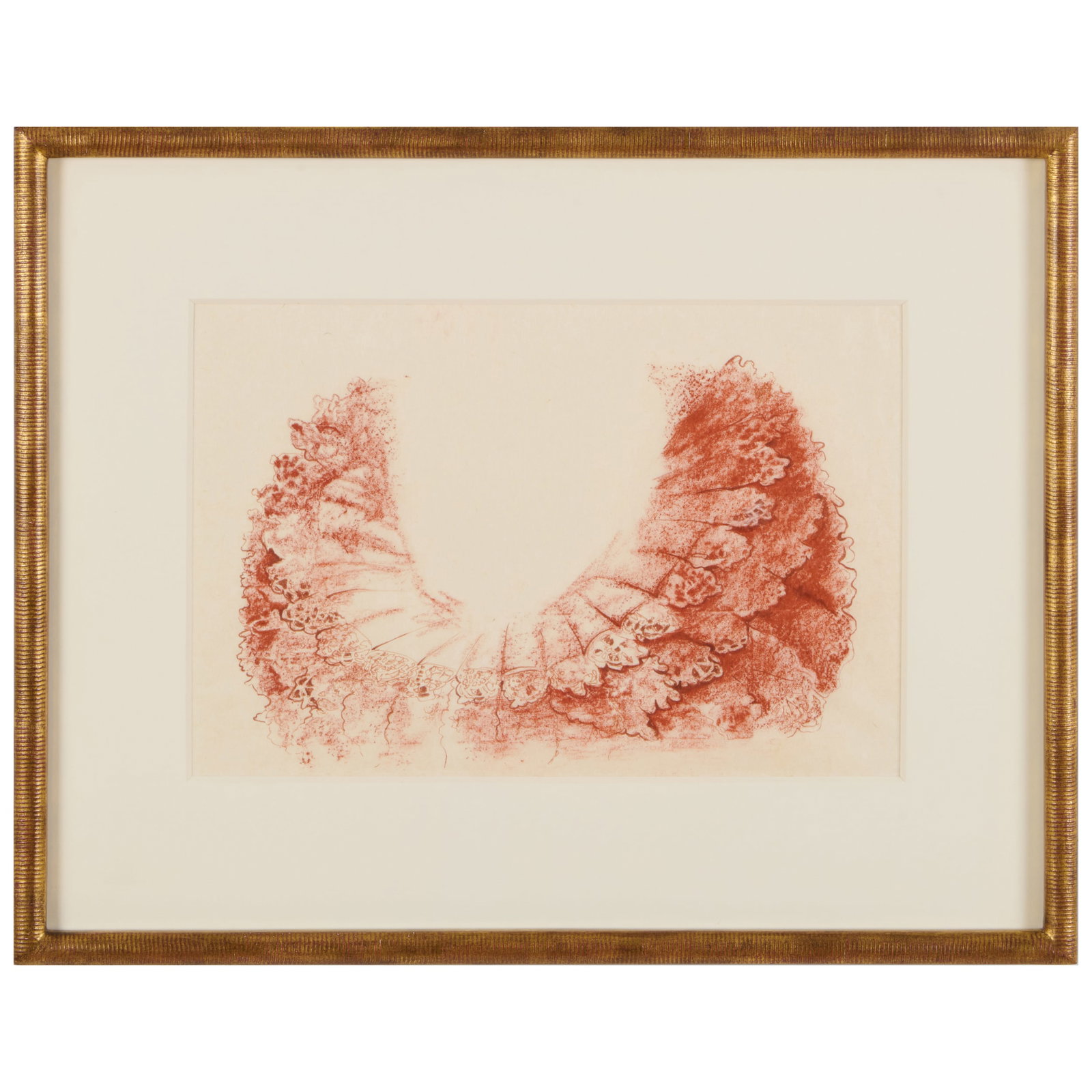 Lauren Fenterstock (b. 1975): A Collar: Lauren Fenterstock (b. 1975): A CollarInk and chalk on paper, unsigned.9 x 13 3/4 in. (sight), 16 1/4 x 20 1/2 in. (frame).The artist.Collection of Susan and Alan Miller, NY.