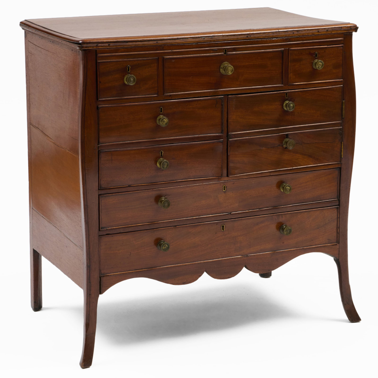 Fine George III Mahogany Gentleman's Dressing Chest: Fine George III Mahogany Gentleman's Dressing Chest 33 1/2 x 34 x 20 in. Collection of Susan and Alan Miller, NY.