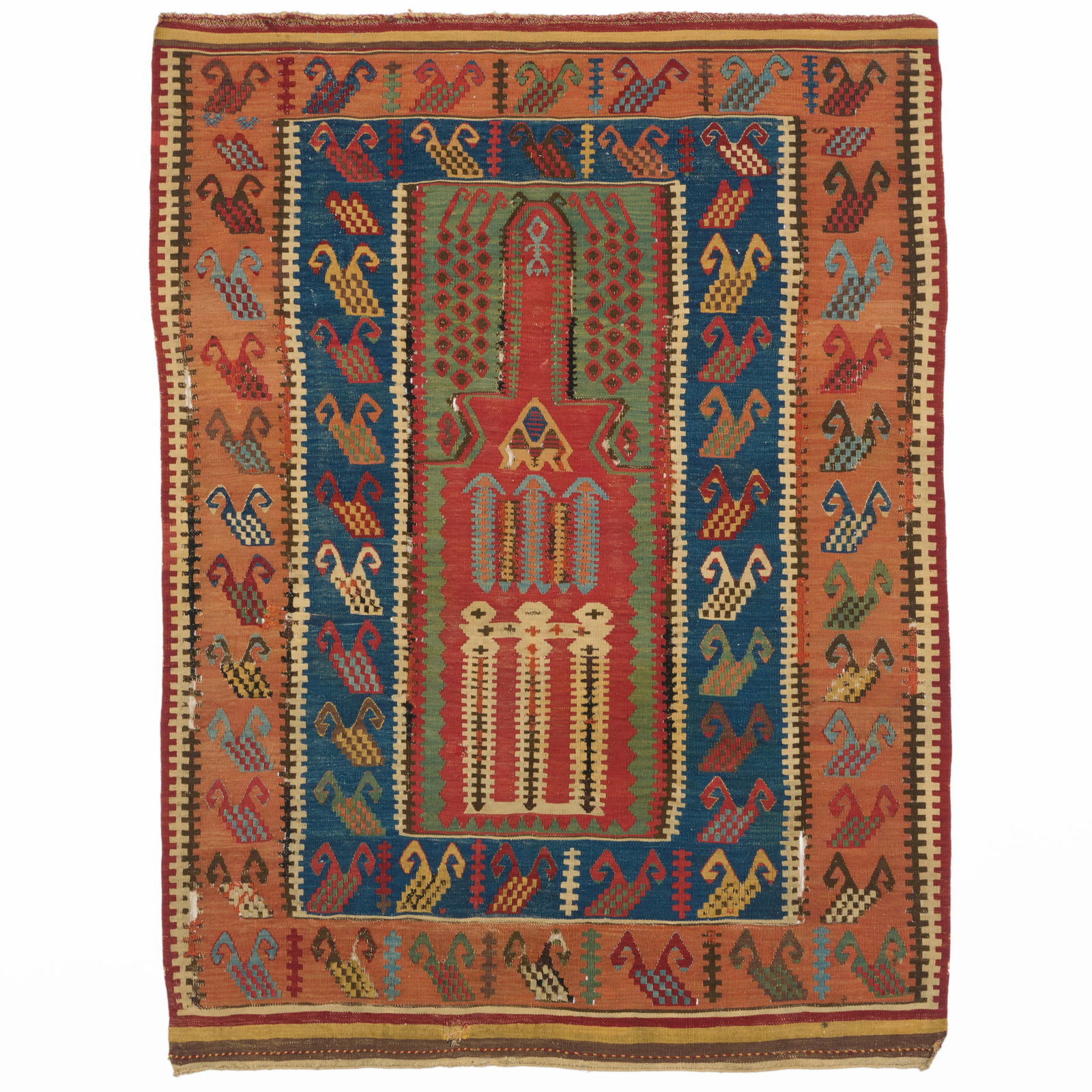 Konya Prayer Kilim Rug: Konya Prayer Kilim Rug Approximately 5 ft. 1/2 in. x 44 1/2 in. Collection of Susan and Alan Miller, NY.