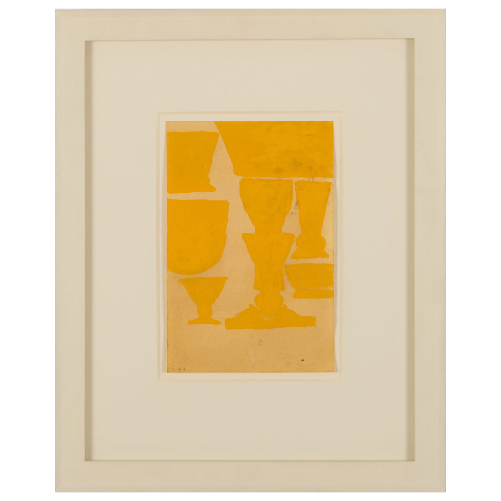 Martin Assig (b. 1959): Classical Forms: Martin Assig (b. 1959): Classical FormsOil on paper, unsigned, inscribed '813.1.99 4.' lower left.9 1/4 x 6 1/4 in. (sheet), 18 x 14 1/2 in. (frame).Collection of Susan and Alan Miller, NY.