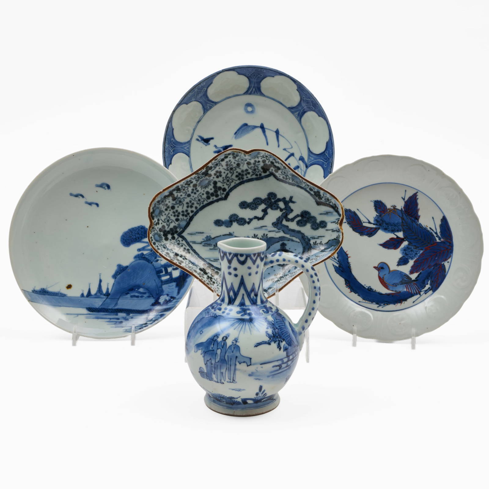Group of Japanese Blue and White Porcelain Articles
