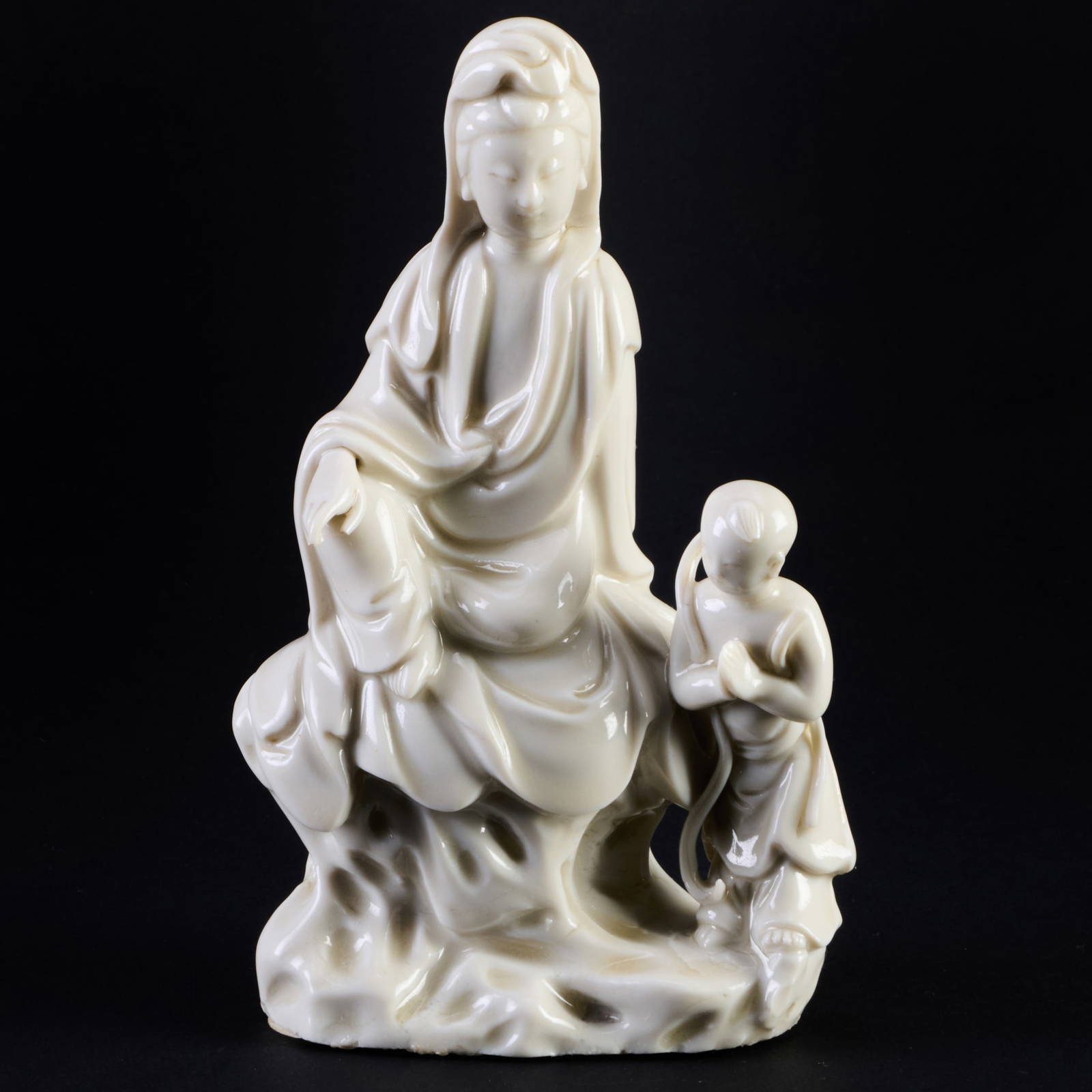 Chinese Blanc de Chine Porcelain Figure of Guanyin