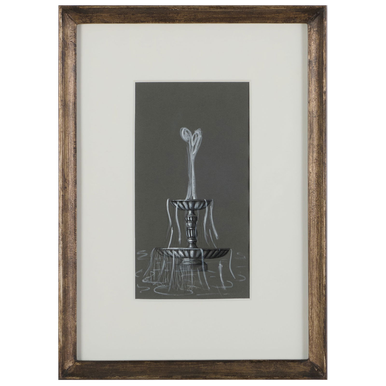 Lauren Fenterstock (b. 1975): Lone Fountain: Lauren Fenterstock (b. 1975): Lone Fountain Gouache and pencil on paper, 2005, signed 'Lauren' and dated lower right, titled on the reverse. 12 7/8 x 7 in. (sheet), 21 1/2 x 15 1/4 in. (frame). The ar