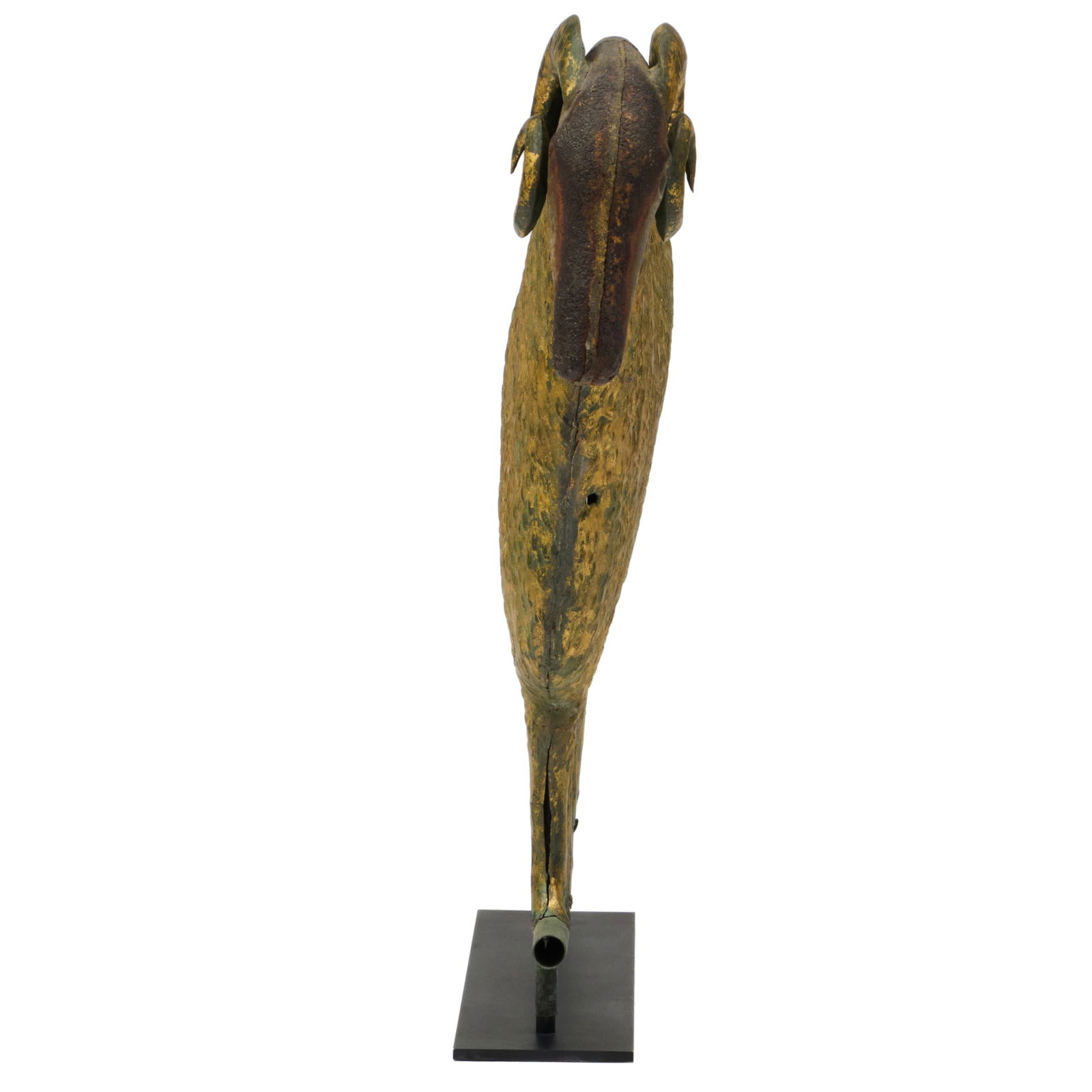 Molded Gilt Sheet Copper and Cast Iron Ram Weathervane, Attributed to J.W. Fiske, New York - 7