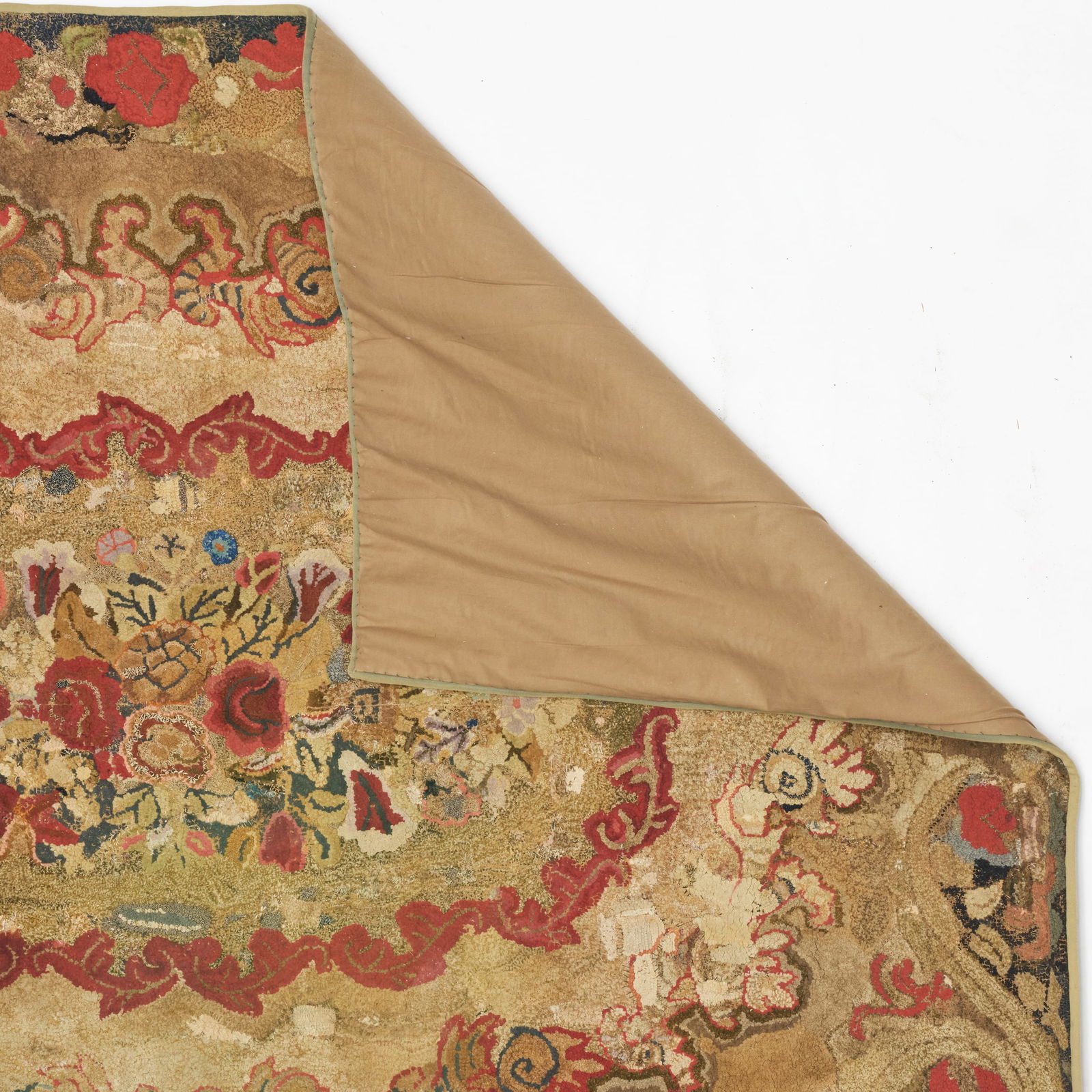 Large Floral Hooked Rug - 3