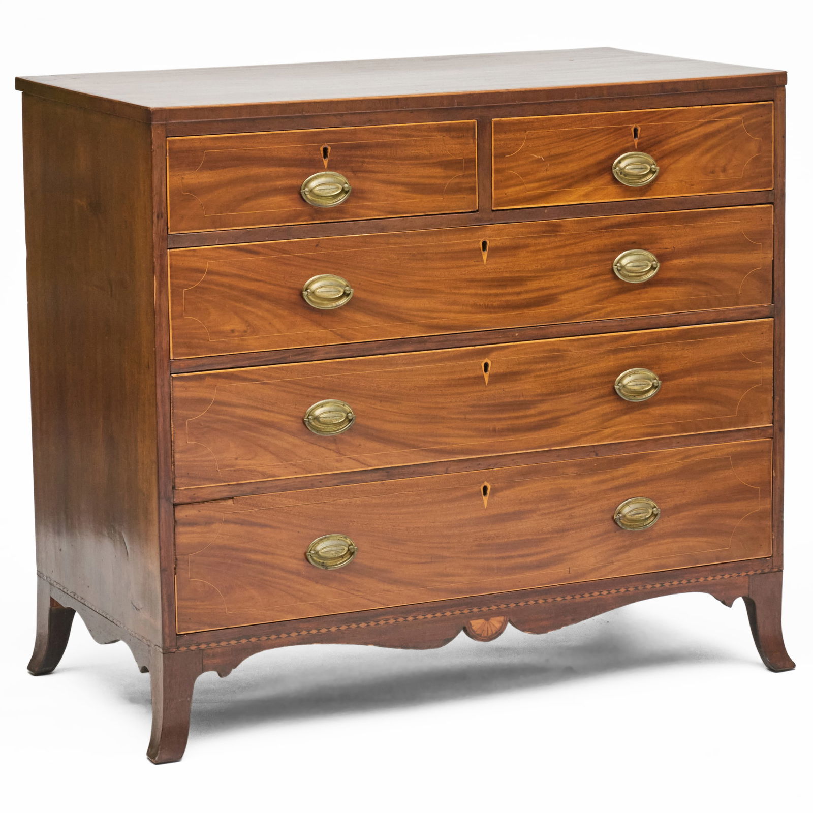 Federal Inlaid Mahogany Chest of Drawers, New England (1 of 8)