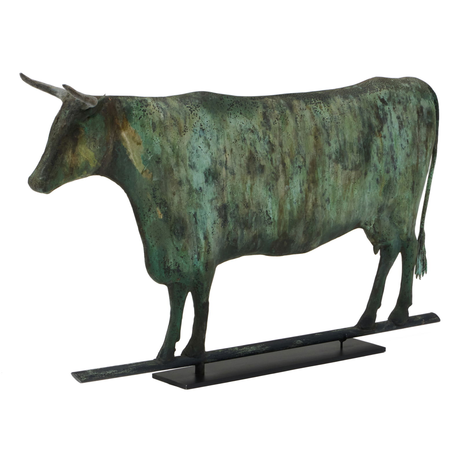 Full Bodied Copper and Zinc Cow Weathervane, Possibly Cushing & White, Waltham, MA - 2