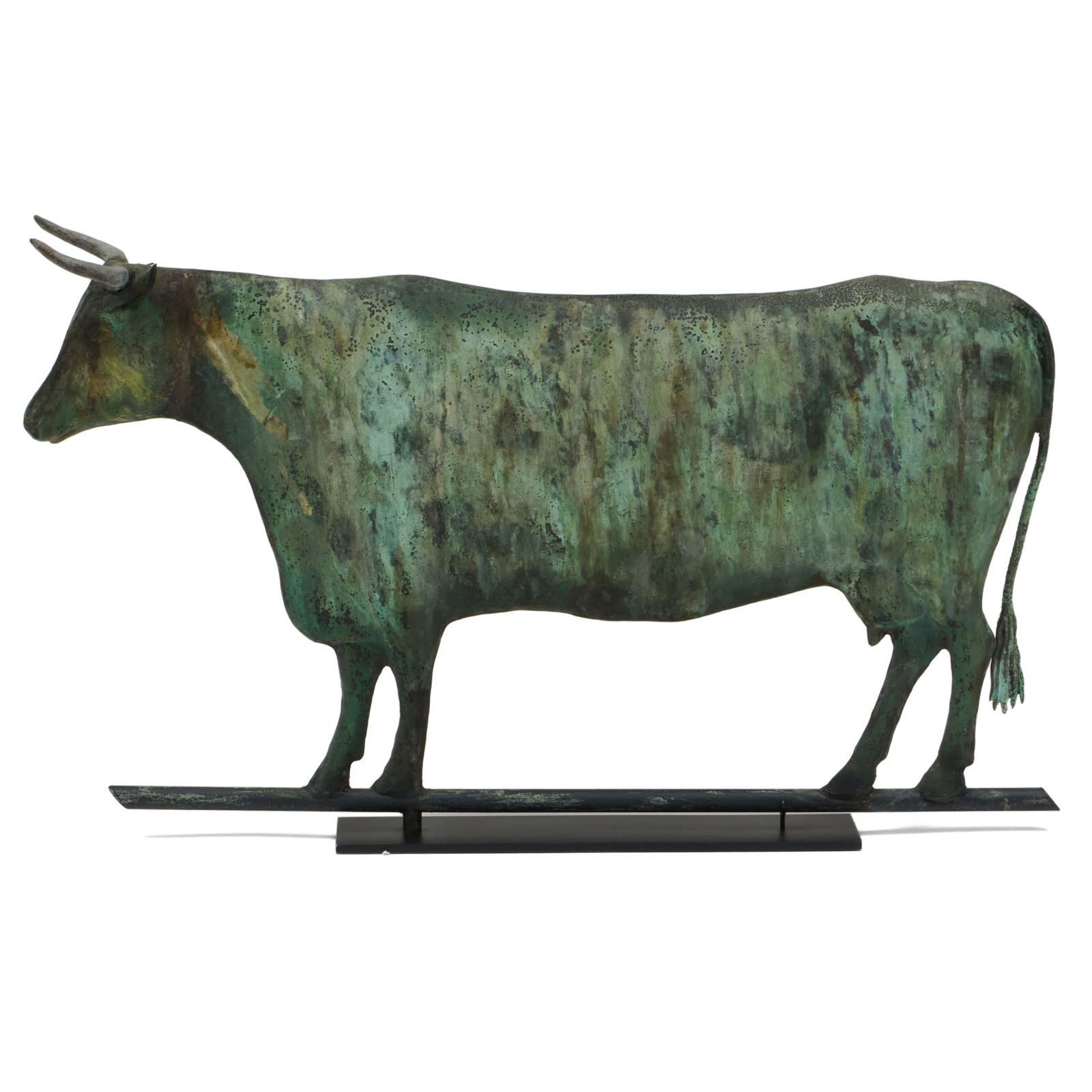 Full Bodied Copper and Zinc Cow Weathervane, Possibly Cushing & White, Waltham, MA - 5