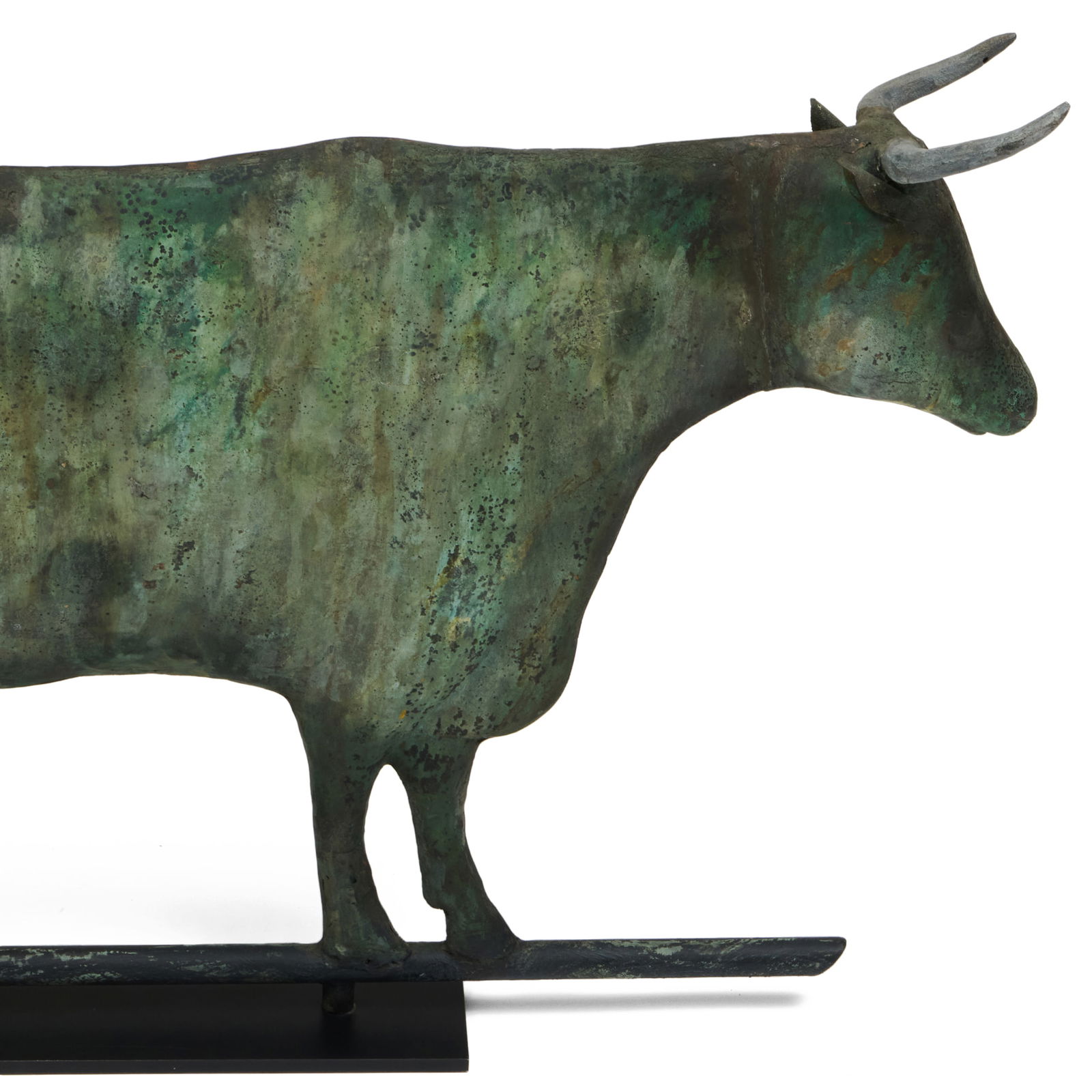 Full Bodied Copper and Zinc Cow Weathervane, Possibly Cushing & White, Waltham, MA - 7