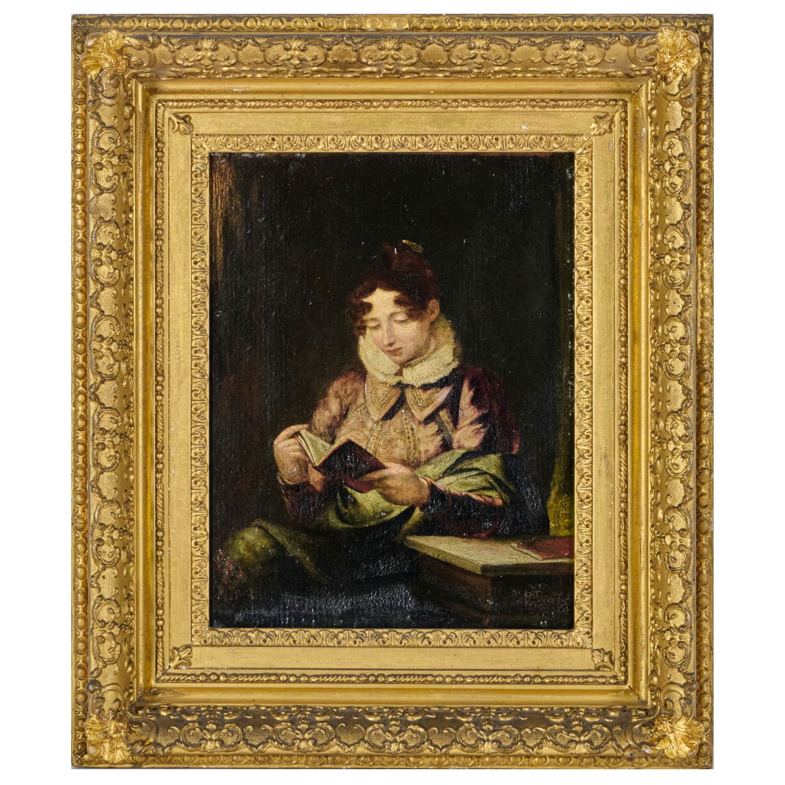 Washington Allston (1799-1843): Portrait of Ann Channing Allston: Washington Allston (1799-1843): Portrait of Ann Channing Allston Oil on paperboard, unsigned, with a sketch on the reverse, with label from Vose Galleries, Boston and the Museum of Fine Arts, Boston.1