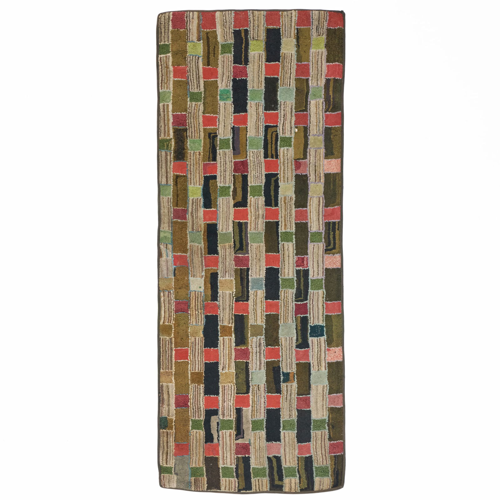 American Hooked Runner: American Hooked Runner 7 ft. 2 x 31 1/2 in. The Collection of Electra Havermeyer Webb (1888-1960) Property from Mr. and Mrs. Dunbar W. Bostwick of Shelburne, VT, New York, NY, and Aiken, SC, by descen