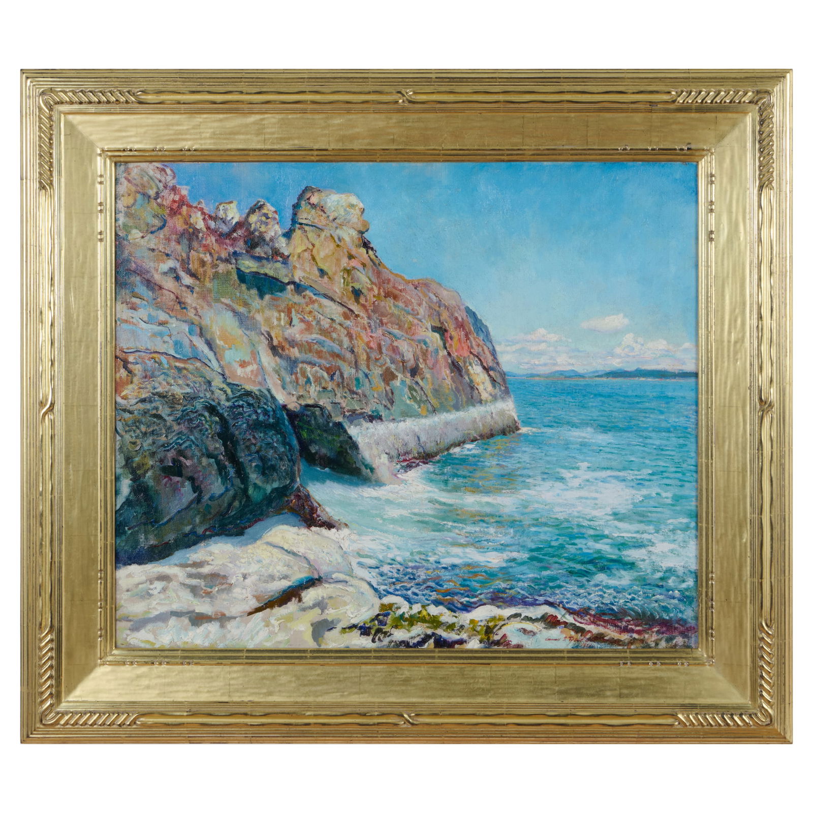 Carroll S. Tyson (1877-1956): Schooner Head: Carroll S. Tyson (1877-1956): Schooner HeadOil on canvas, 1921, signed 'Carroll S. Tyson' lower right, with label from the Pennsylvania Academy of the Fine Arts.25 x 30 in., 34 x 39 in. (frame). 